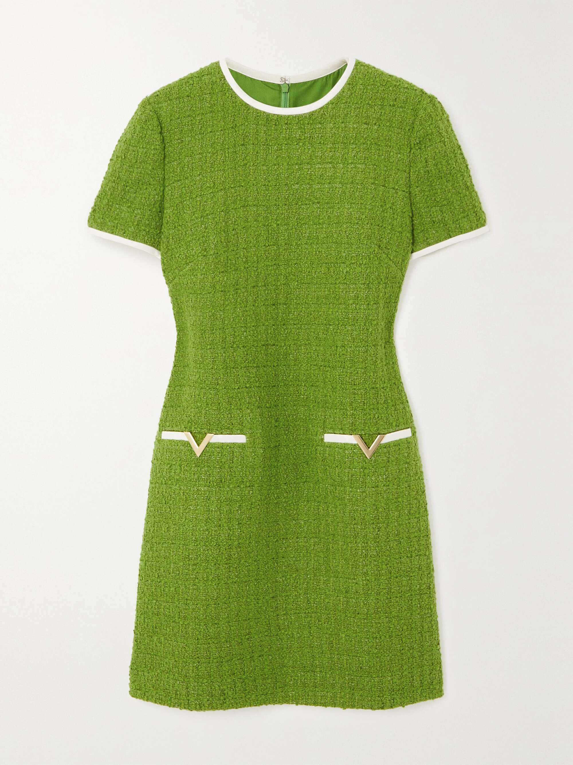 VALENTINO GARAVANI ブークレツイード ミニワンピース | NET-A-PORTER 