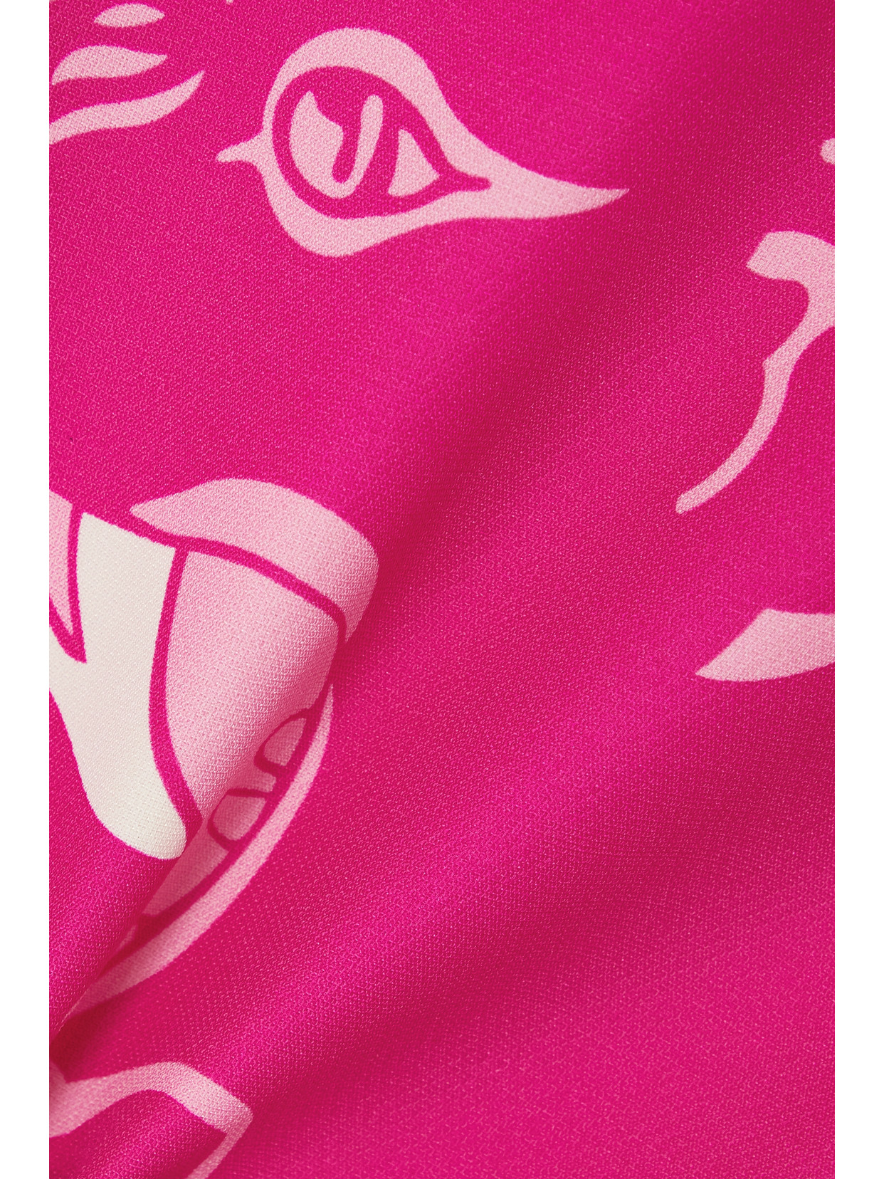 Garavani - Tie-Detailed Printed Silk Crepe De Chine Blouse