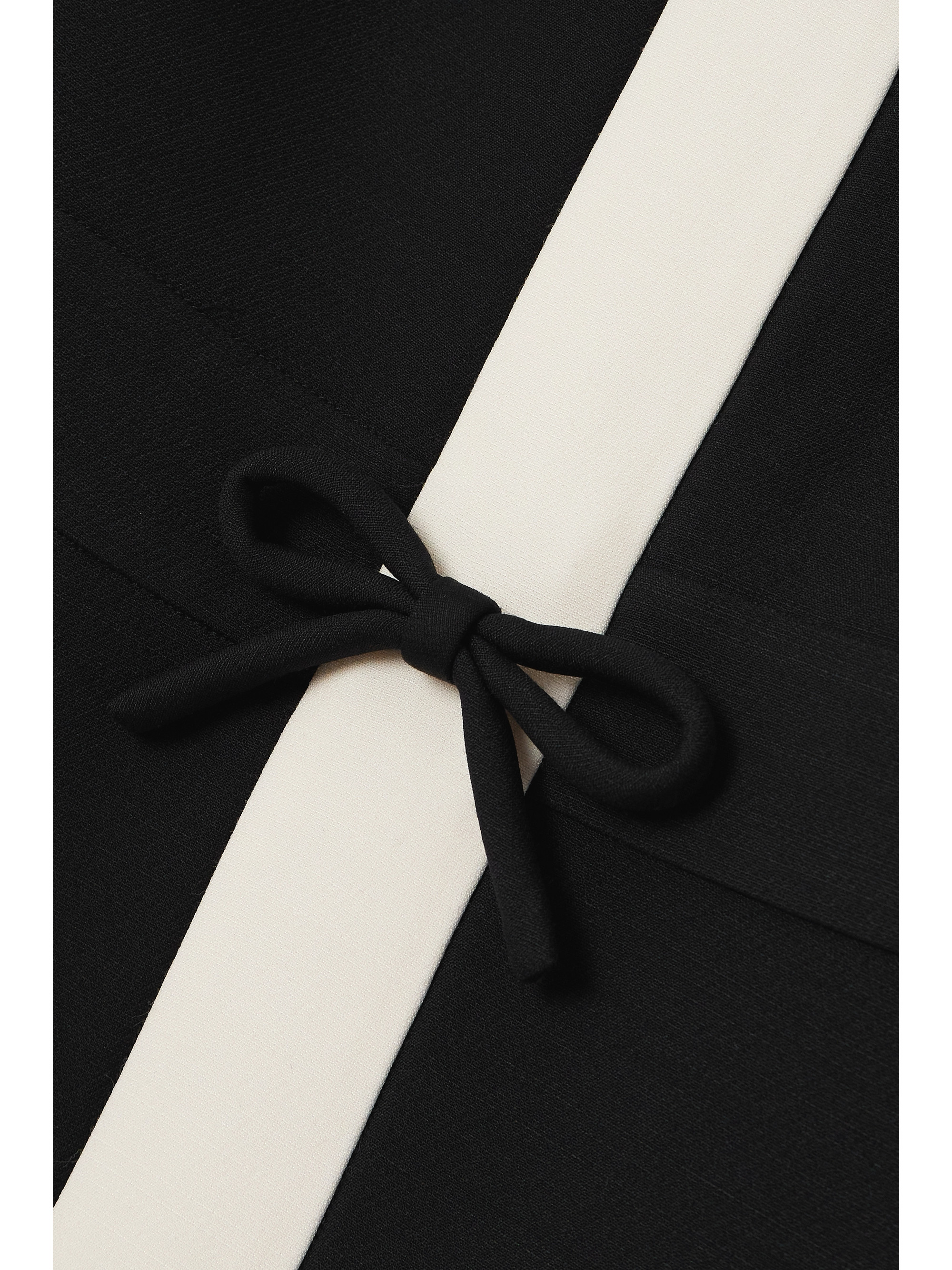 valentino garavani bow detailed waist cotton poplin mini dress Bow-detailed wool and silk-blend crepe mini dress - white