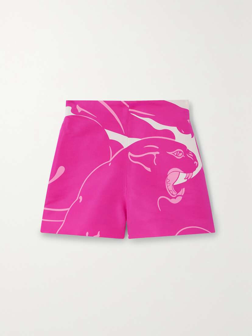 Valentino Garavani Printed Silk-twill Shorts