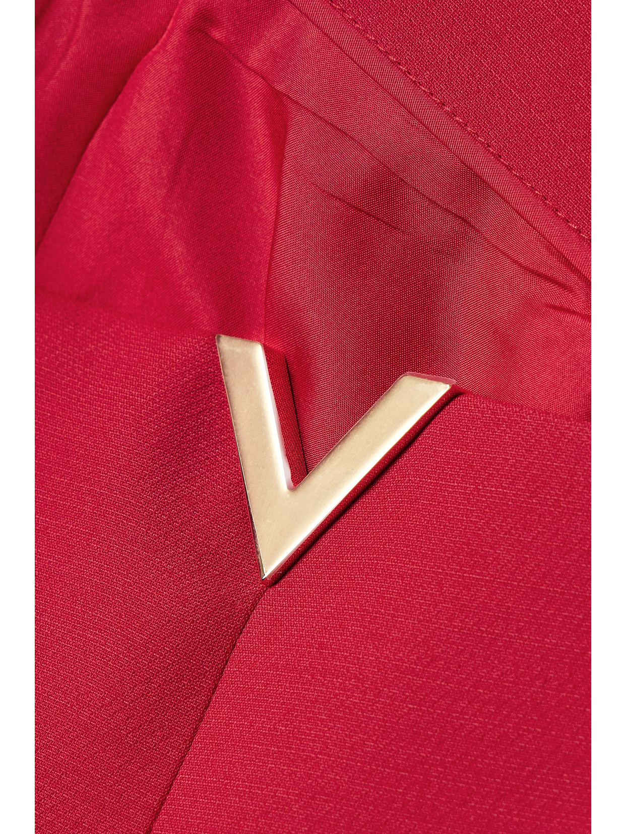 Valentino Crepe Couture Short Shorts In Red