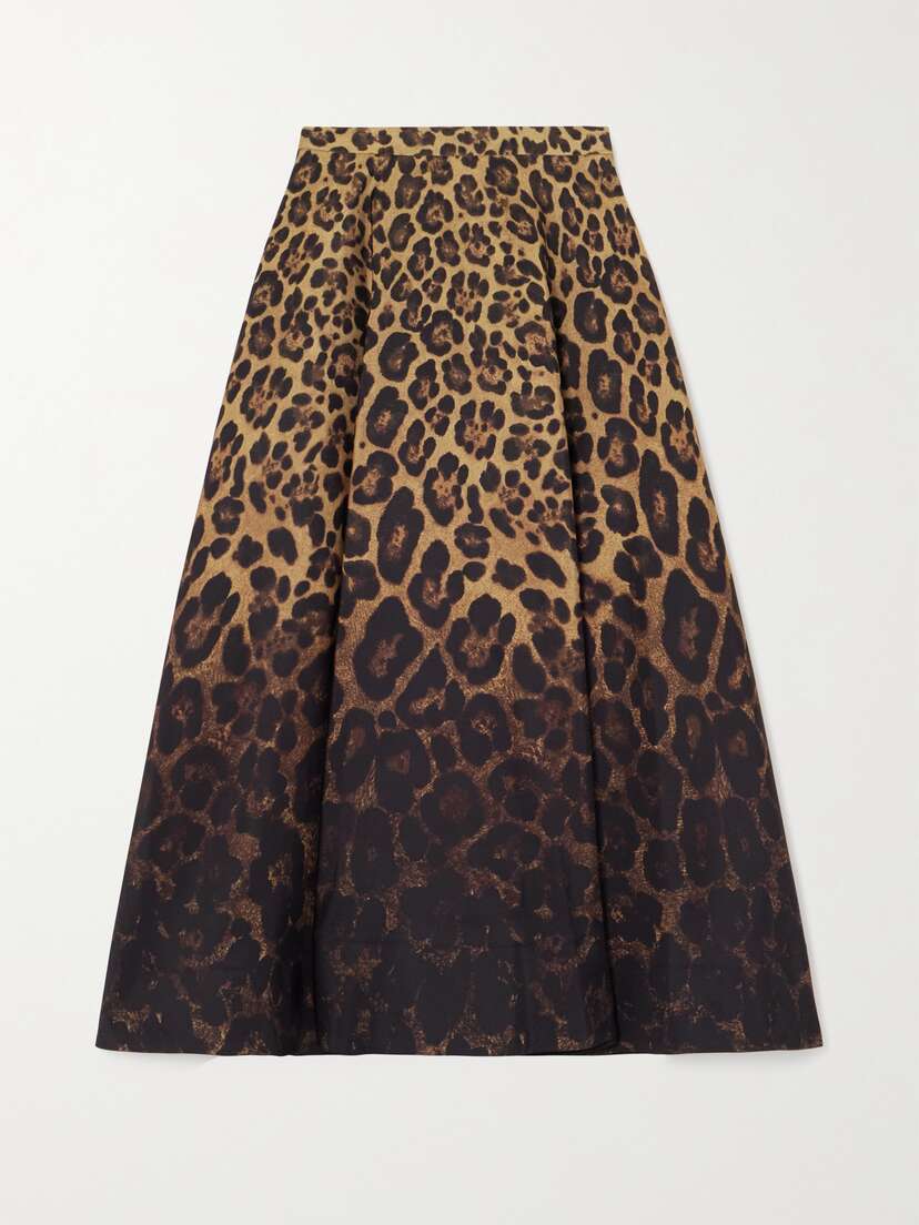 Valentino Garavani Leopard-print Silk Midi Skirt