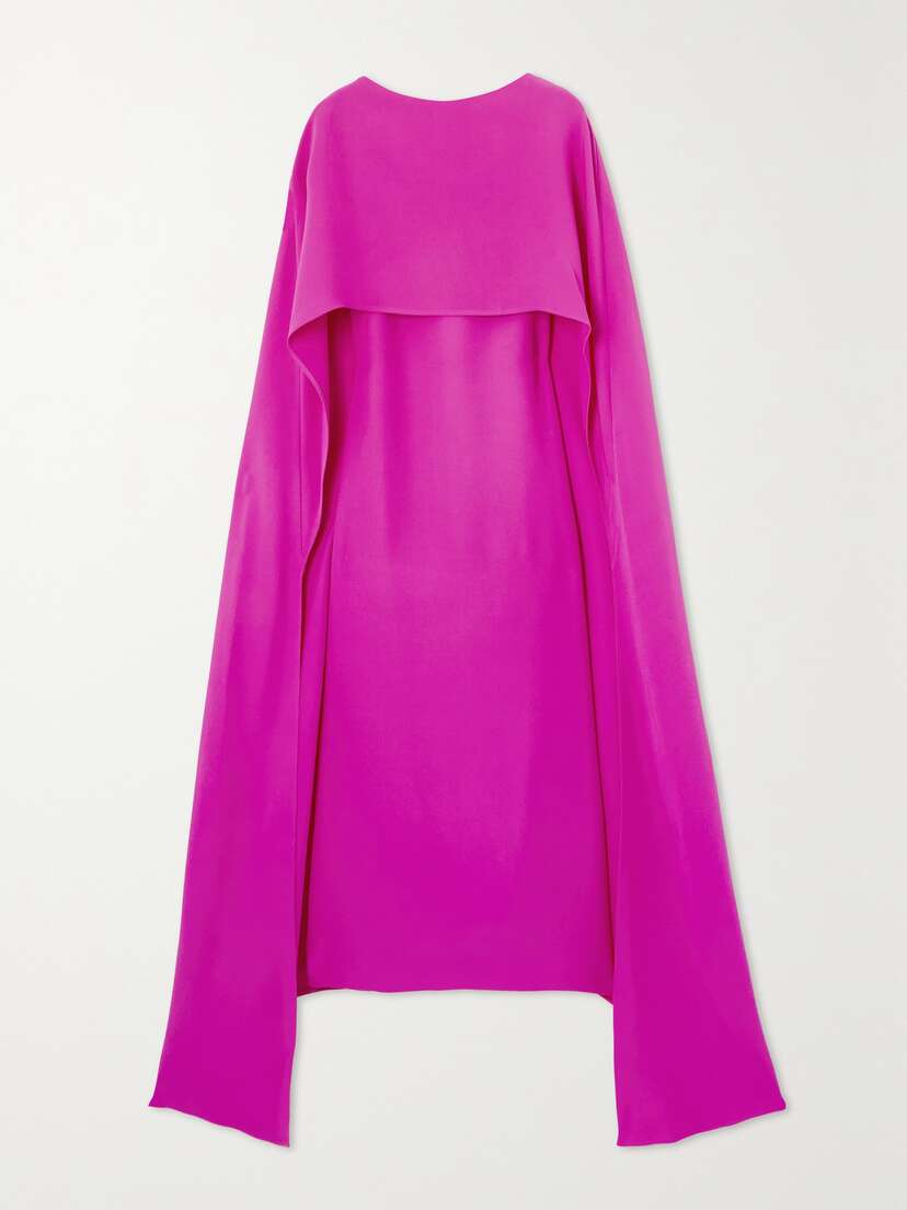 Valentino Garavani Cape-effect Silk-crepe Midi Dress