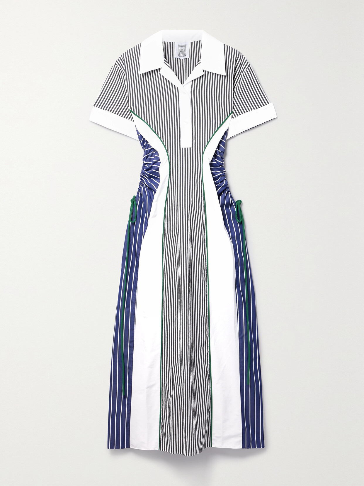 Rosie Assoulin - Sporty Spice Striped Seersucker And Cotton-poplin Shirt Dress - Multi