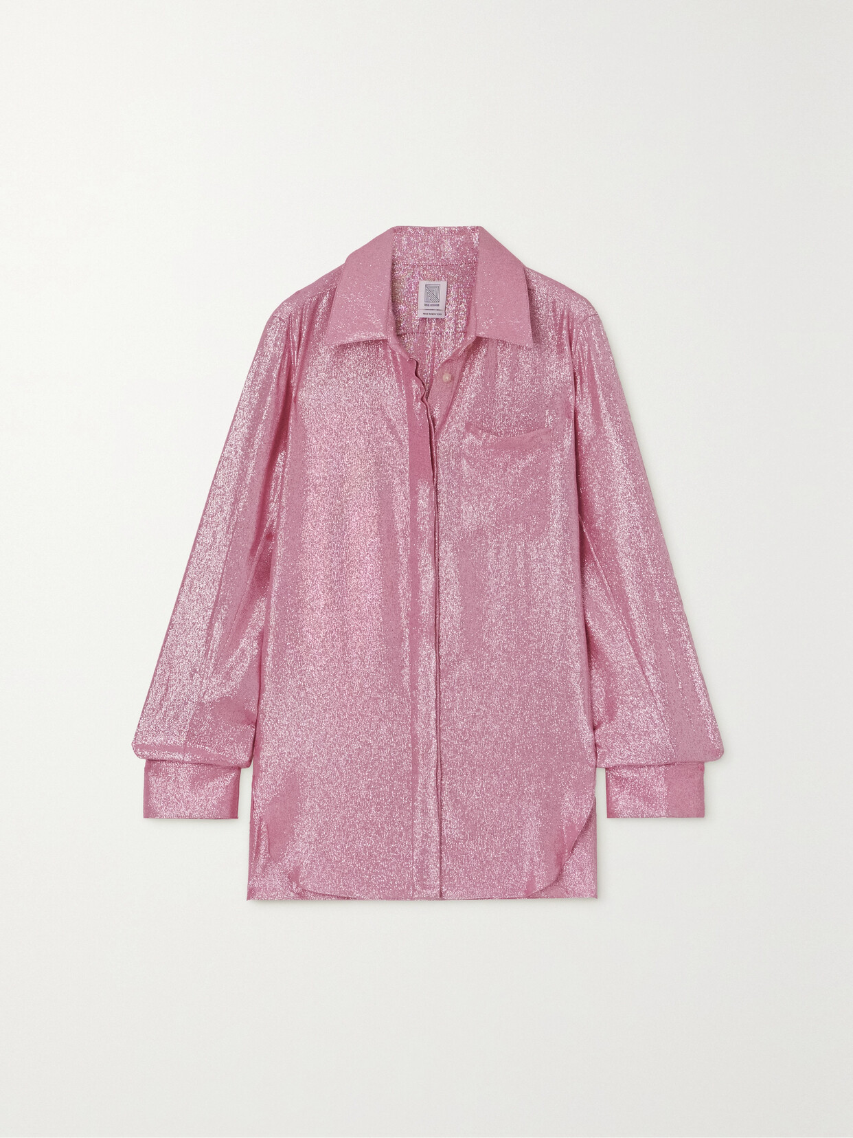 Rosie Assoulin - Glittered Crepe Shirt - Pink