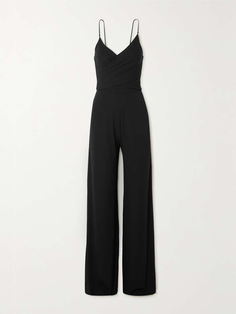 Ralph Lauren Collection Twist-front Stretch-jersey Wide-leg Jumpsuit - x large