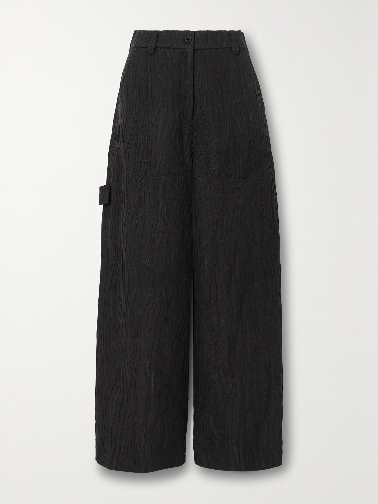 Stella McCartney + Net Sustain Organic Cotton-blend Jacquard Pants - Black