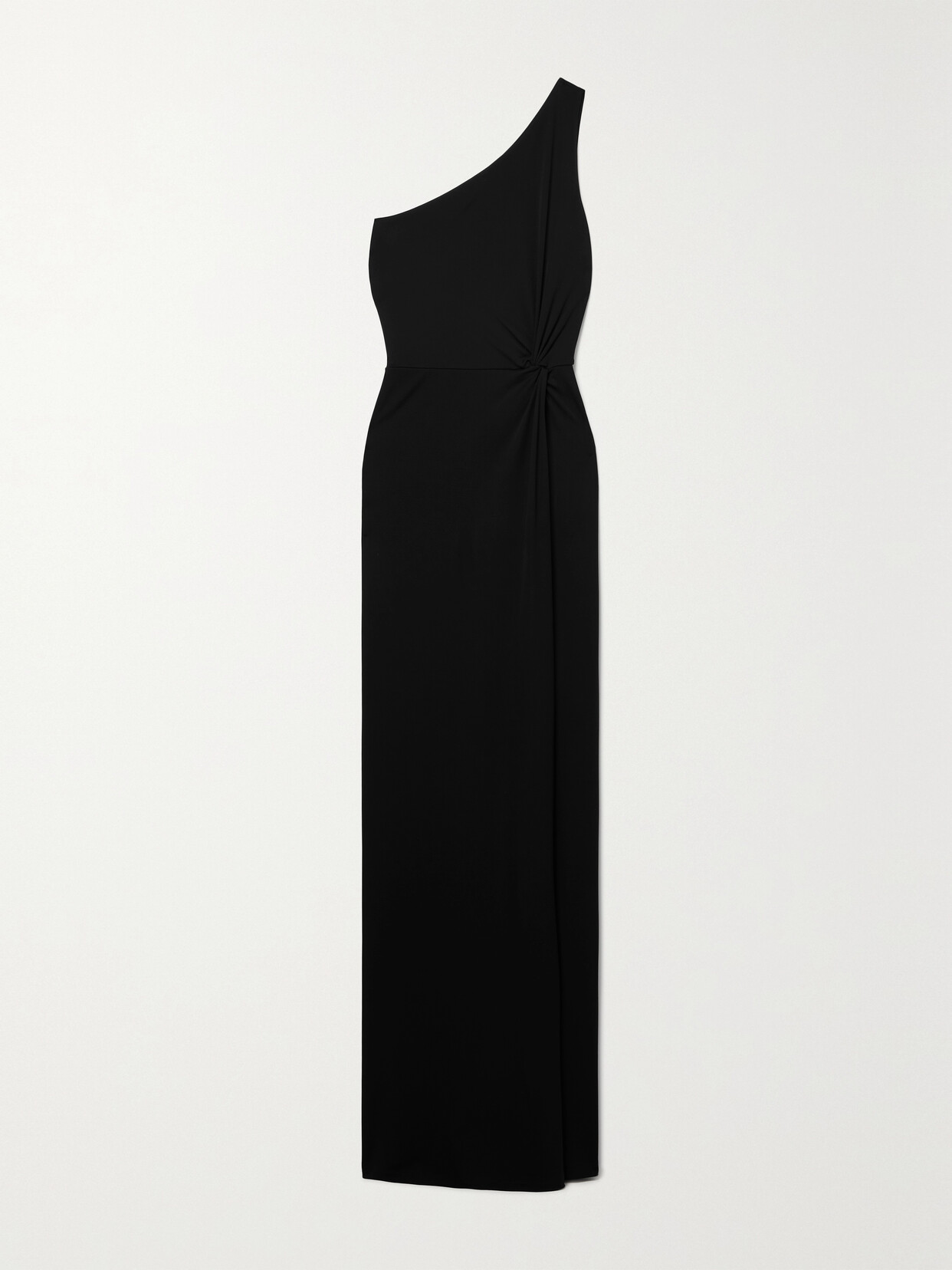 Ralph Lauren Collection One-shoulder Gathered Stretch-jersey Gown - Black