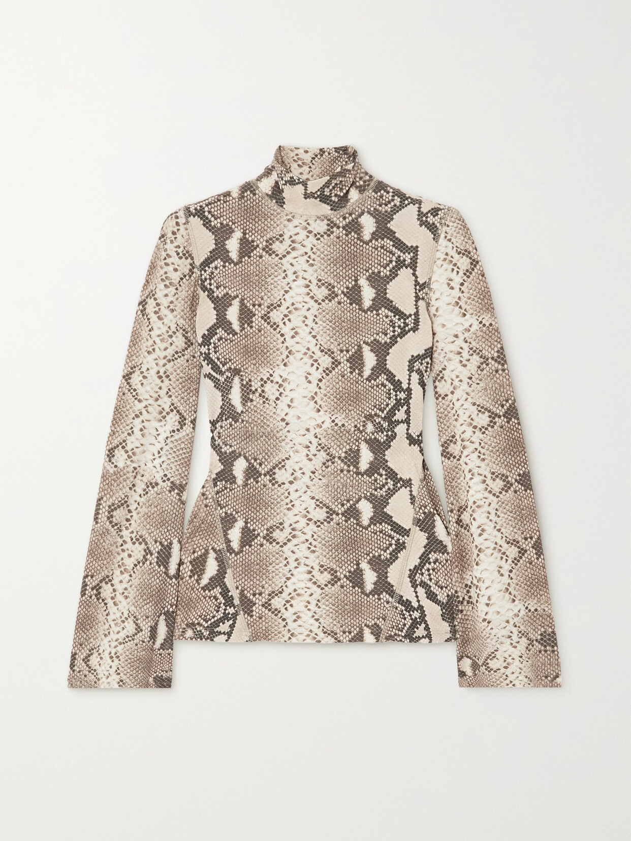 STELLA MCCARTNEY + NET SUSTAIN SNAKE-PRINT RECYCLED JERSEY TOP