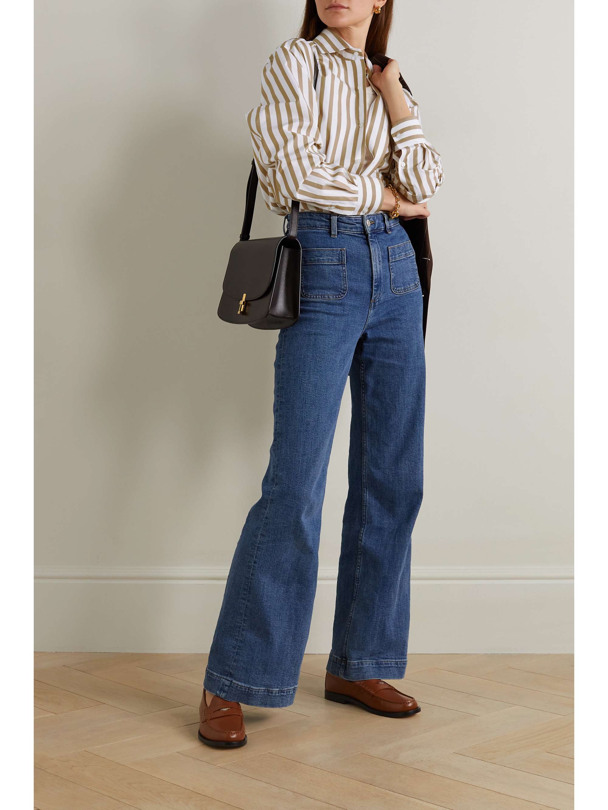 RALPH LAUREN COLLECTION Capri striped cotton-poplin shirt | NET-A-PORTER