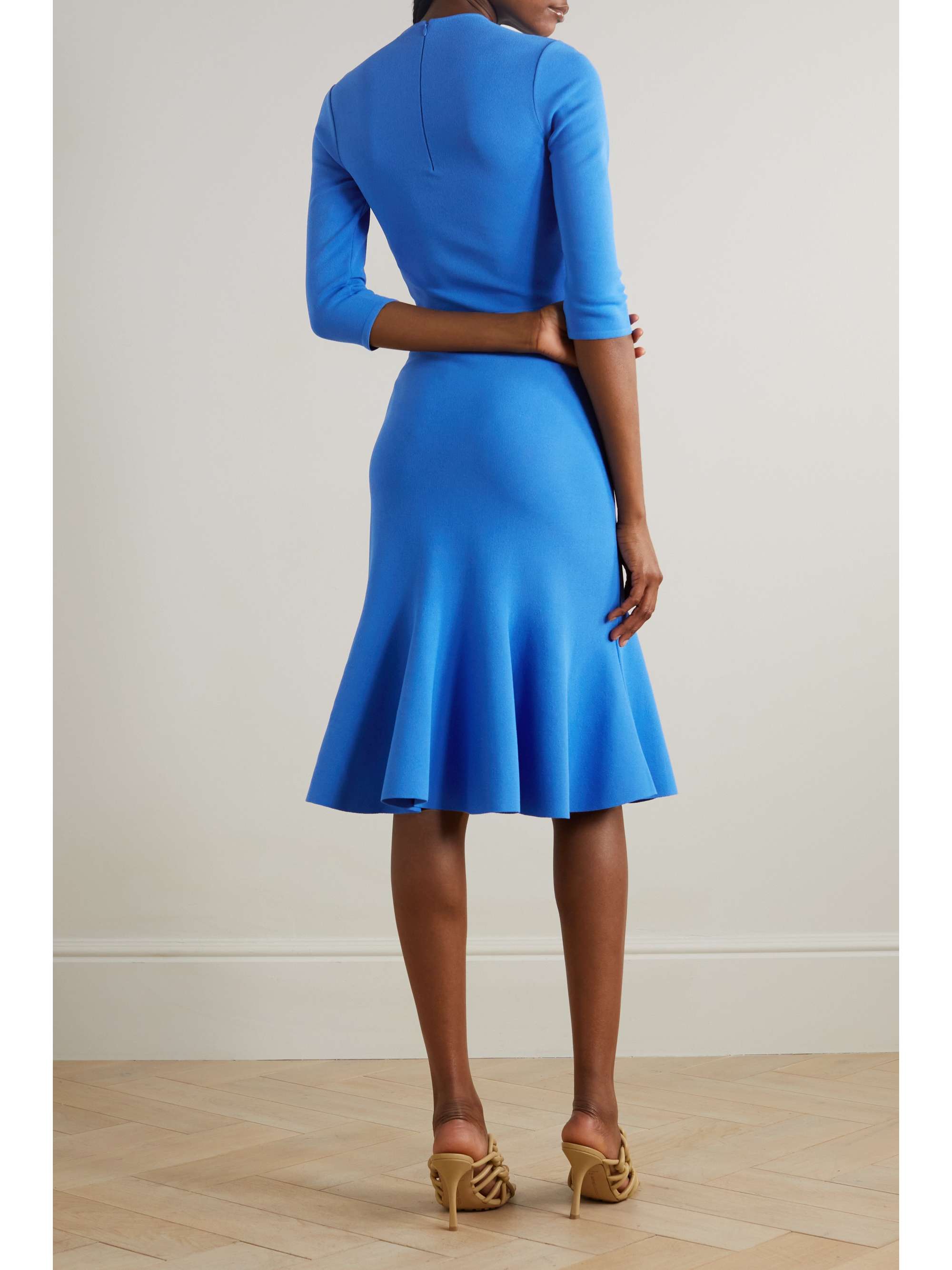 STELLA MCCARTNEY + NET SUSTAIN pleated knitted midi dress | NET-A-PORTER