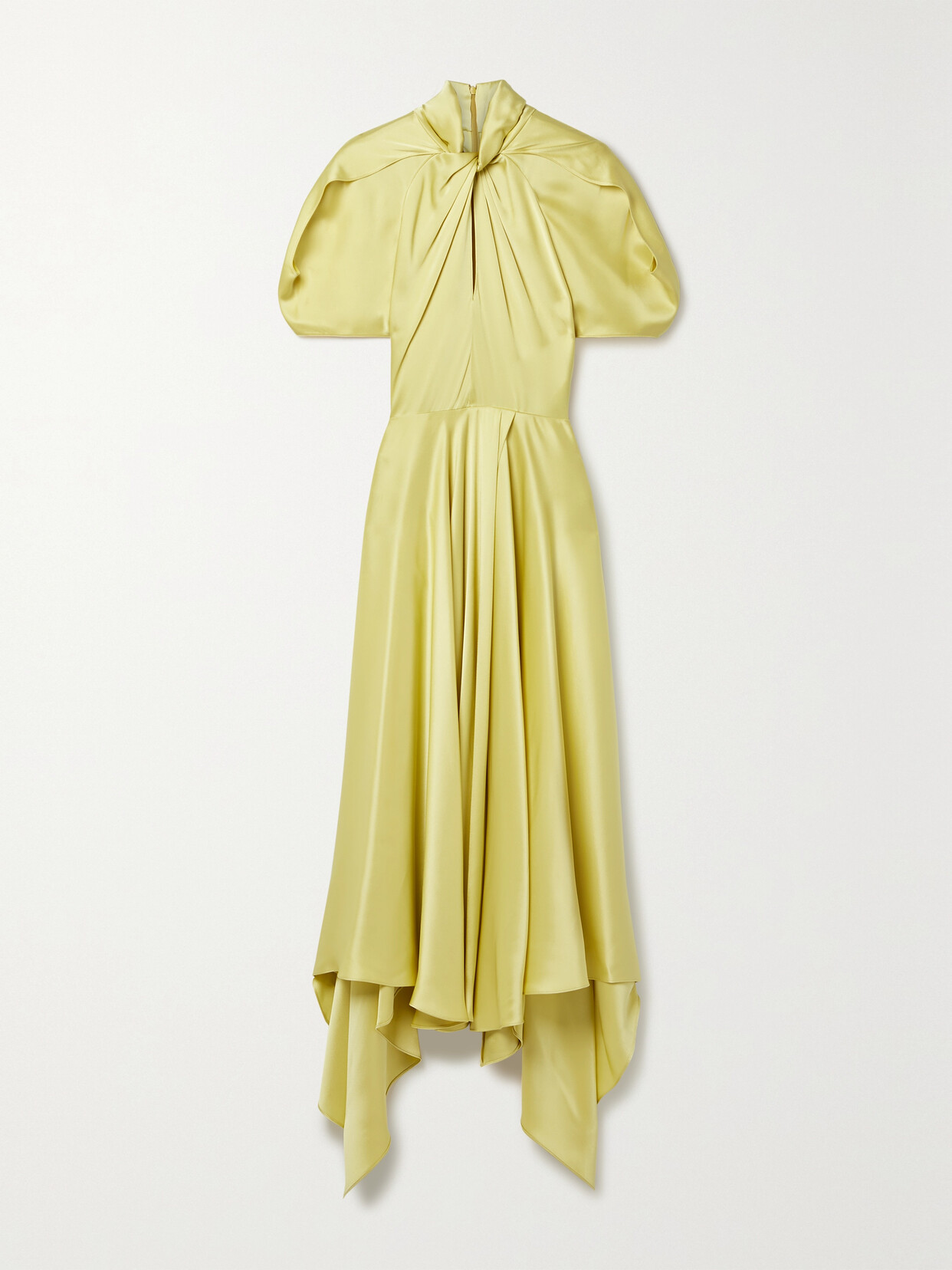 Stella Mccartney Draped Midi Dress In Yellow