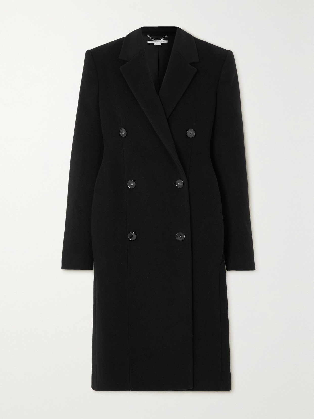 STELLA MCCARTNEY + NET SUSTAIN DOUBLE-BREASTED WOOL COAT