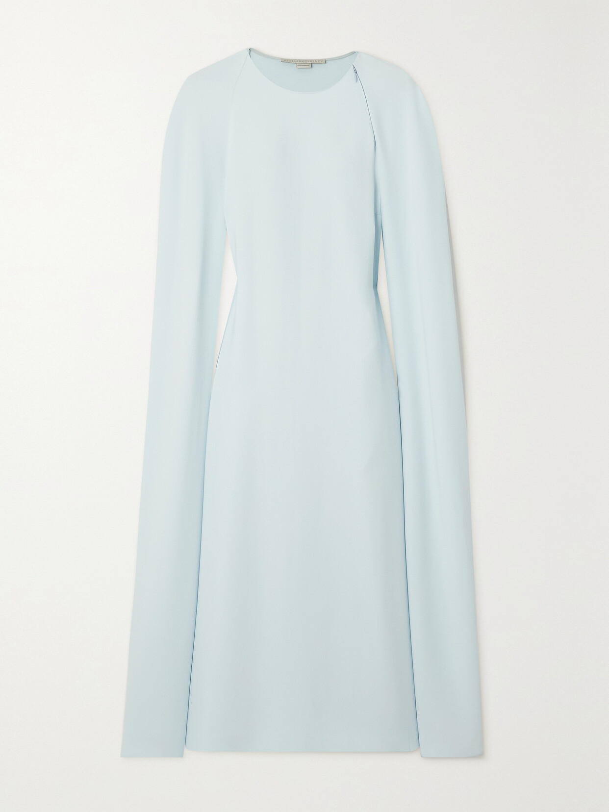 Stella McCartney + Net Sustain Cape-effect Crepe Midi Dress - Blue