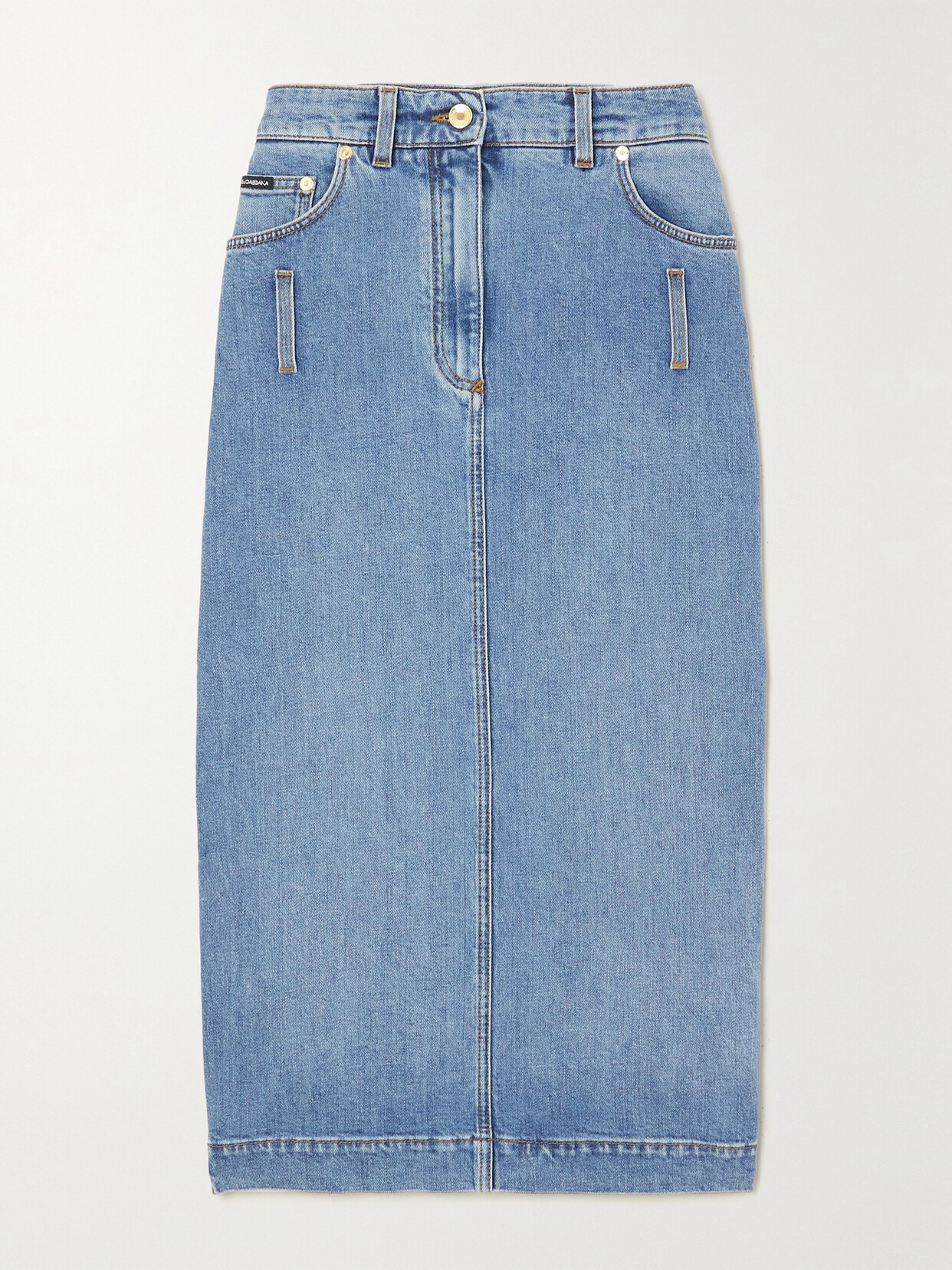 Dolce & Gabbana Denim Midi Skirt - Blue