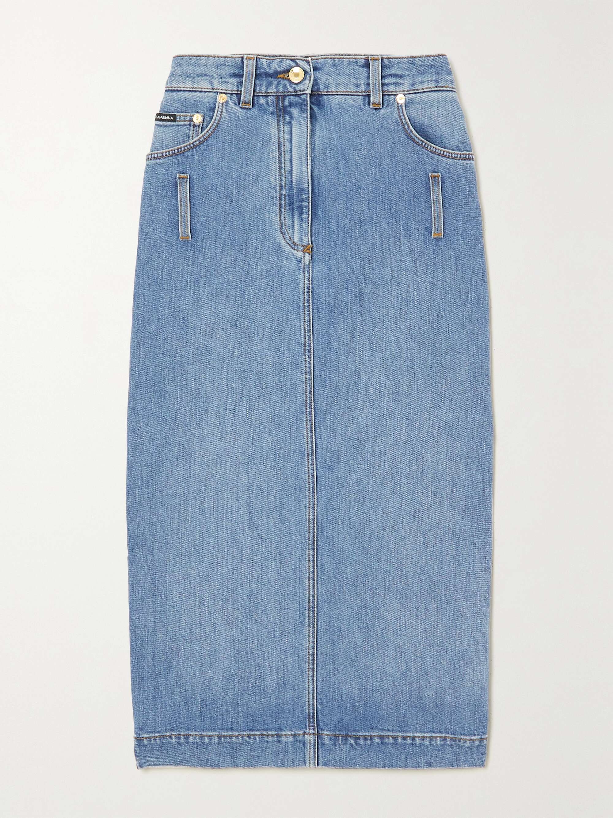 DOLCE & GABBANA Denim midi skirt | NET-A-PORTER