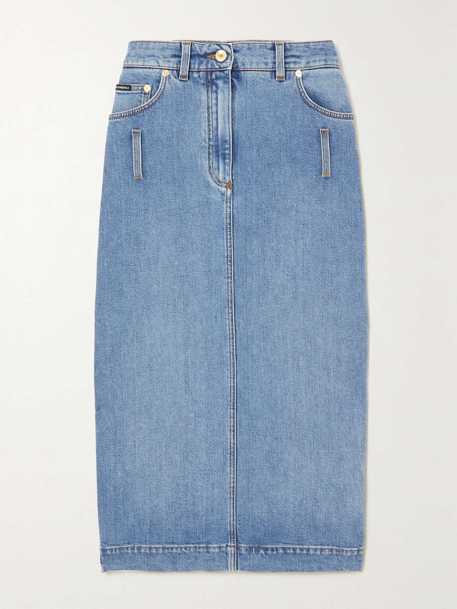 net-a-porter.com | Denim midi skirt