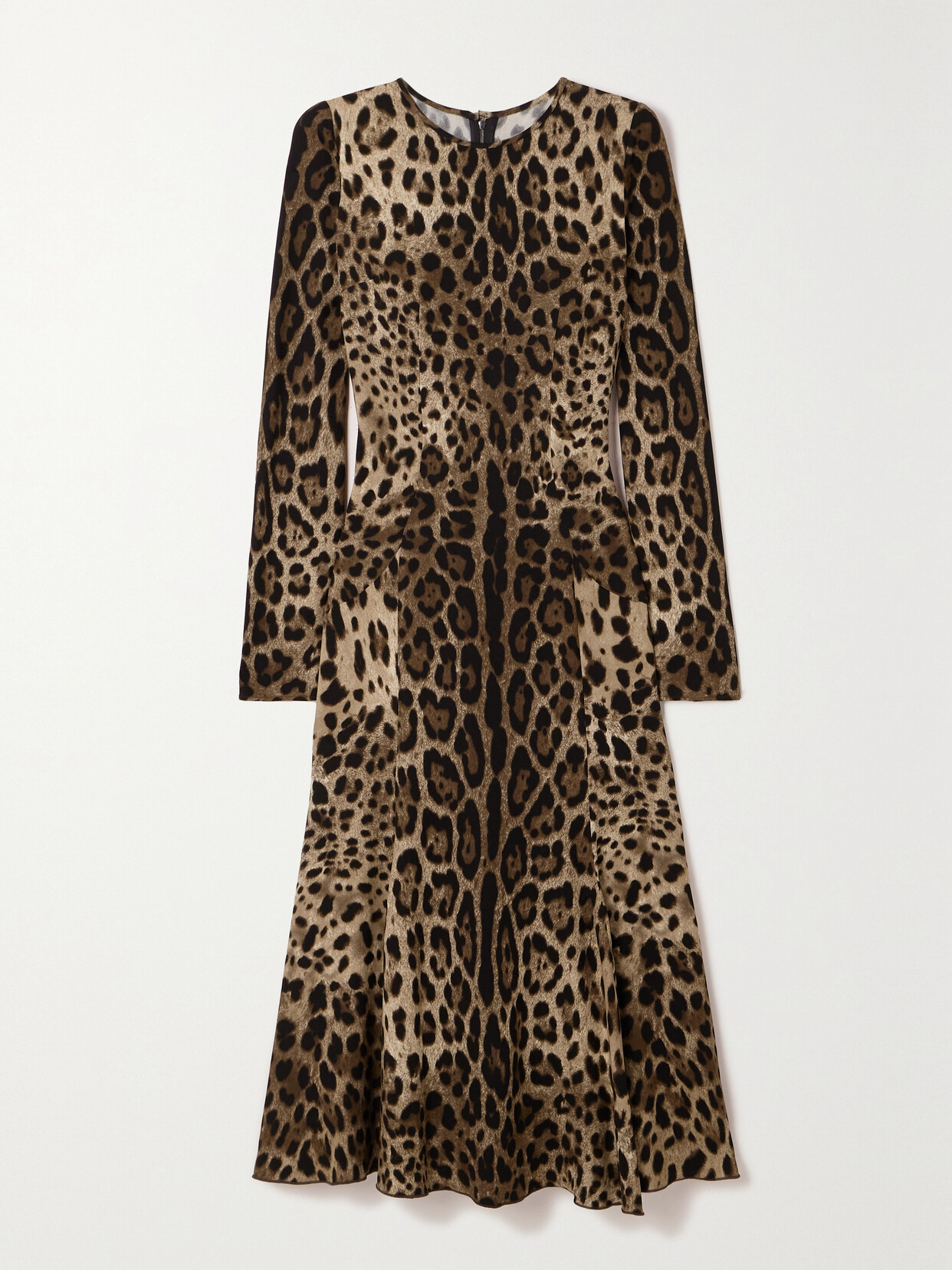 Dolce & Gabbana - Leopard-print Jersey Midi Dress - Animal print