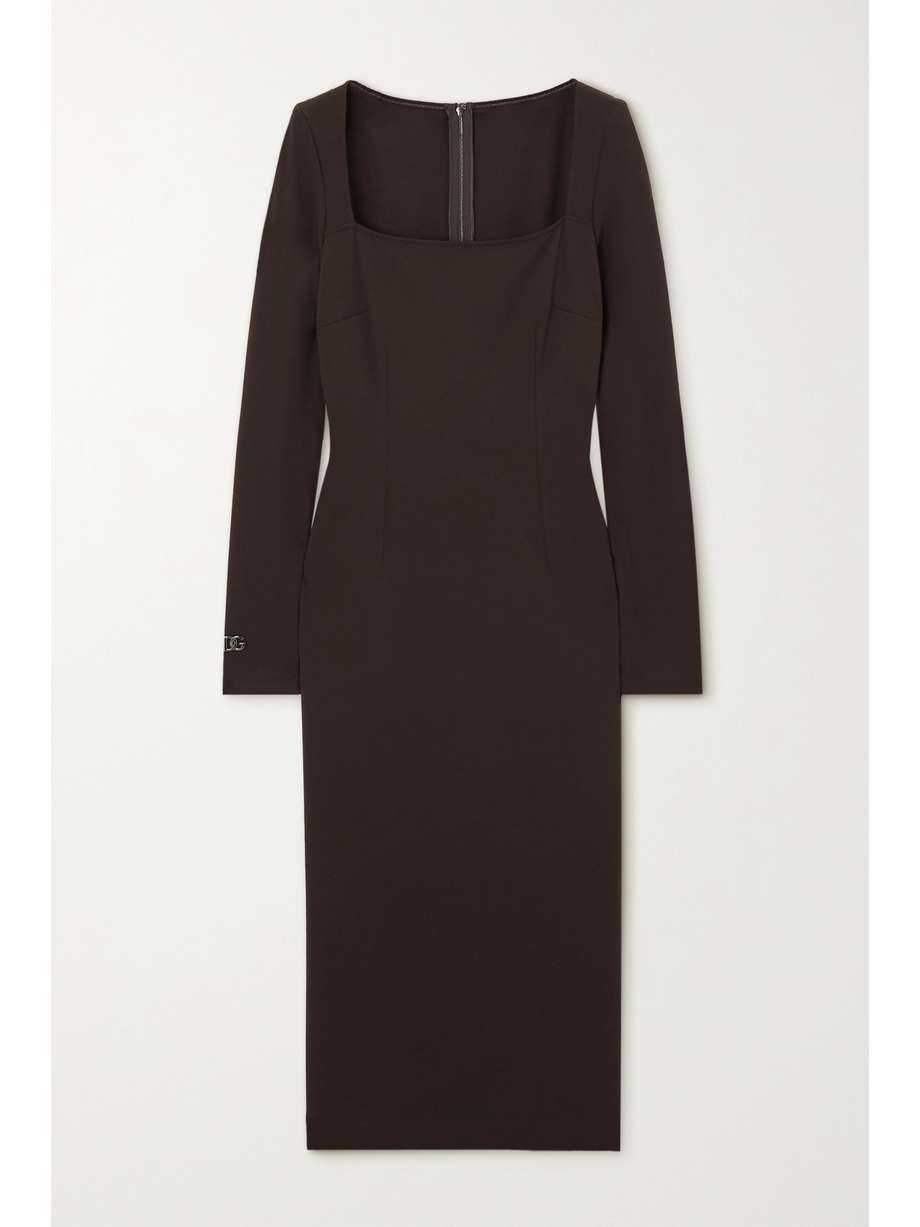 stretch-jersey midi dress