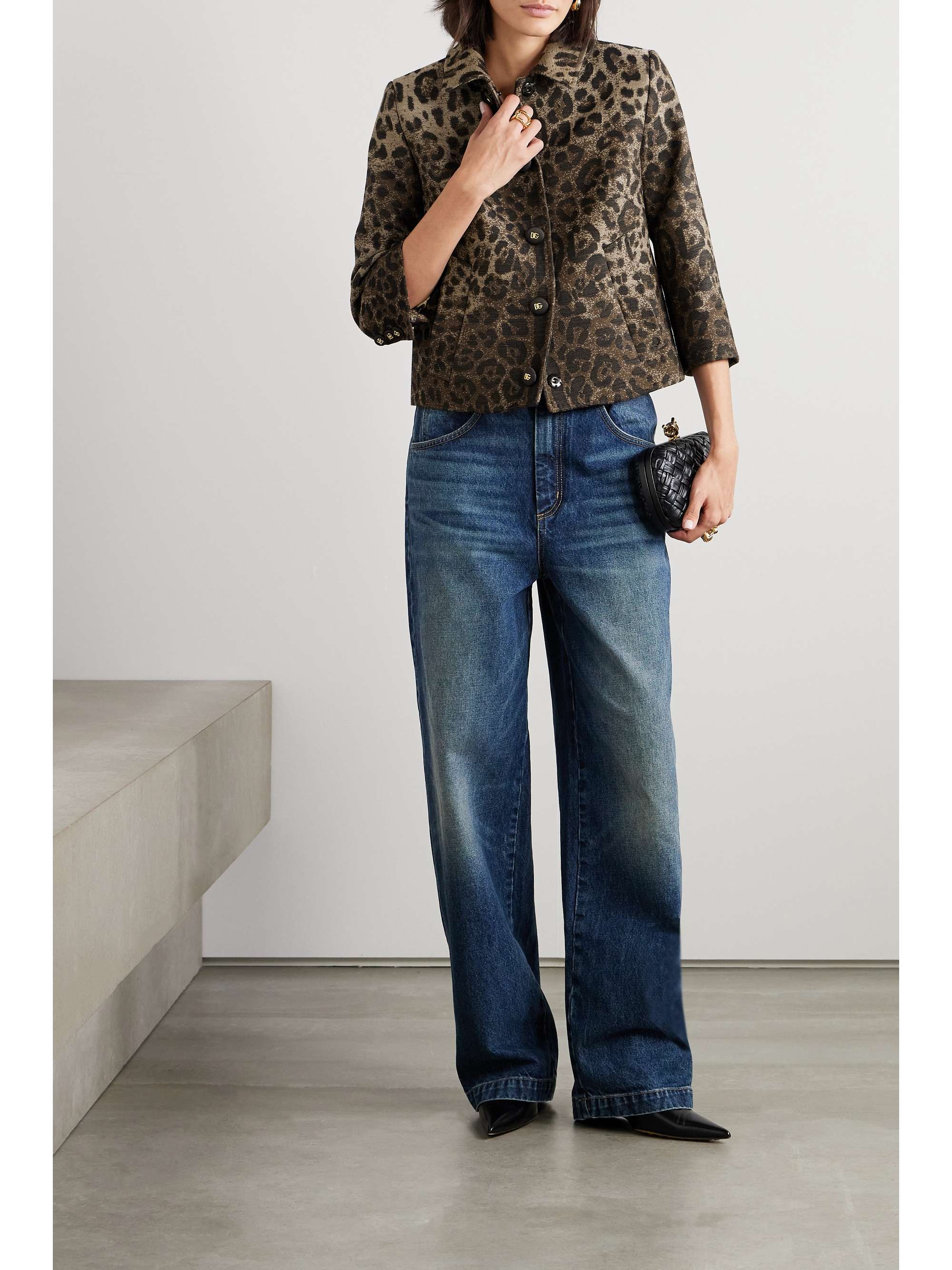 DOLCE u0026 GABBANA Wool-blend leopard-jacquard jacket | NET-A-PORTER