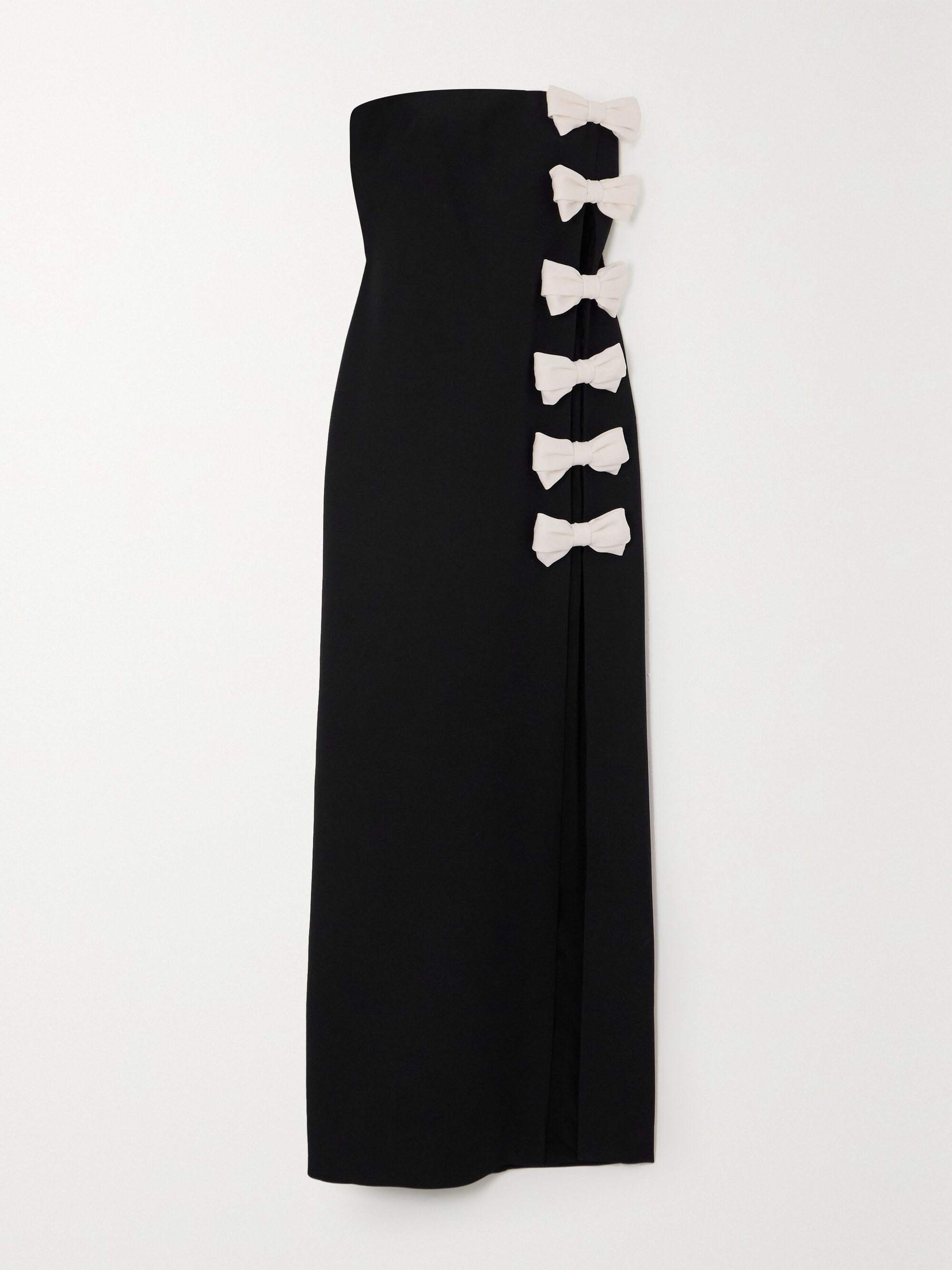 Valentino Garavani Strapless bow-detailed wool and silk-blend crepe gown thumbnail