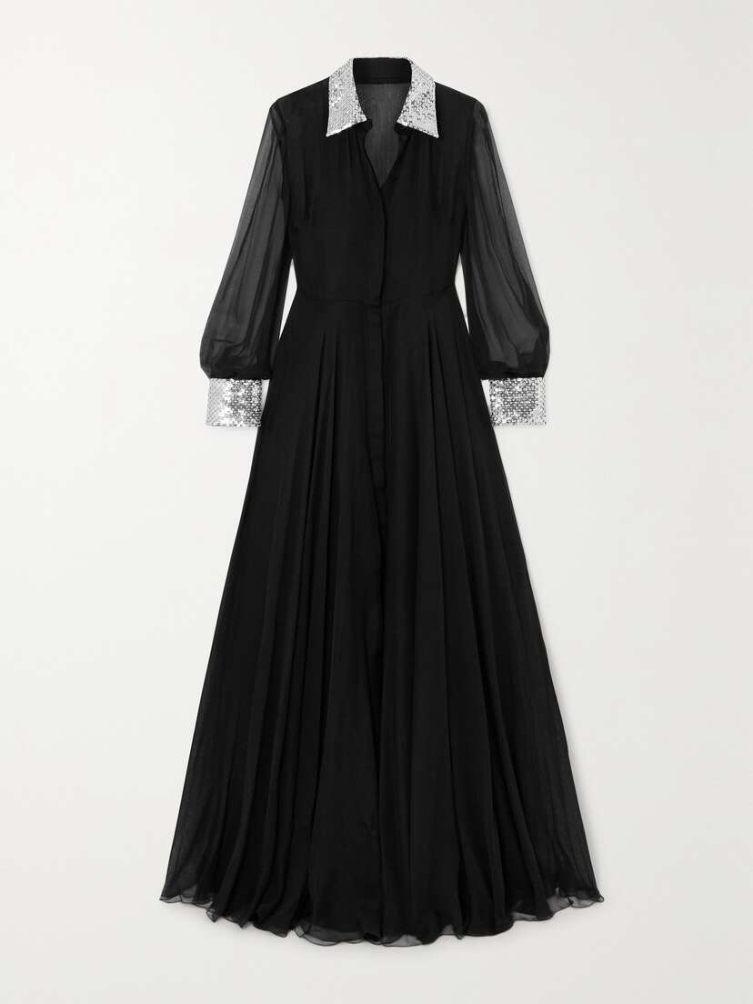 Valentino Garavani Embellished Silk-chiffon Gown
