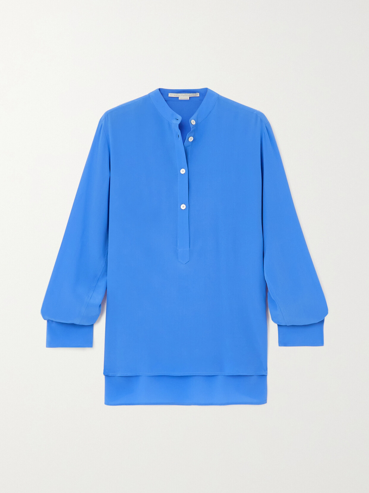 Stella McCartney + Net Sustain Eva Silk Crepe De Chine Blouse - Blue