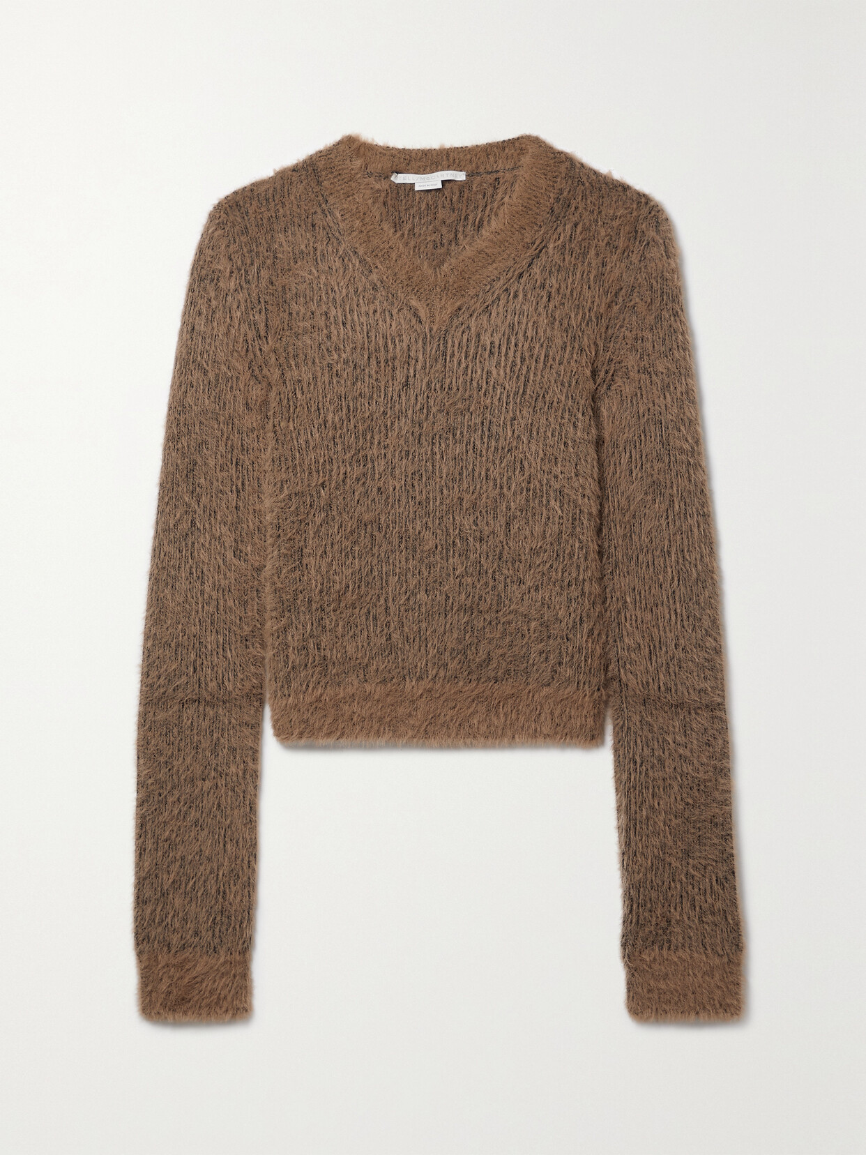 Stella McCartney - + Net Sustain Ribbed Brushed Knitted Sweater - Brown