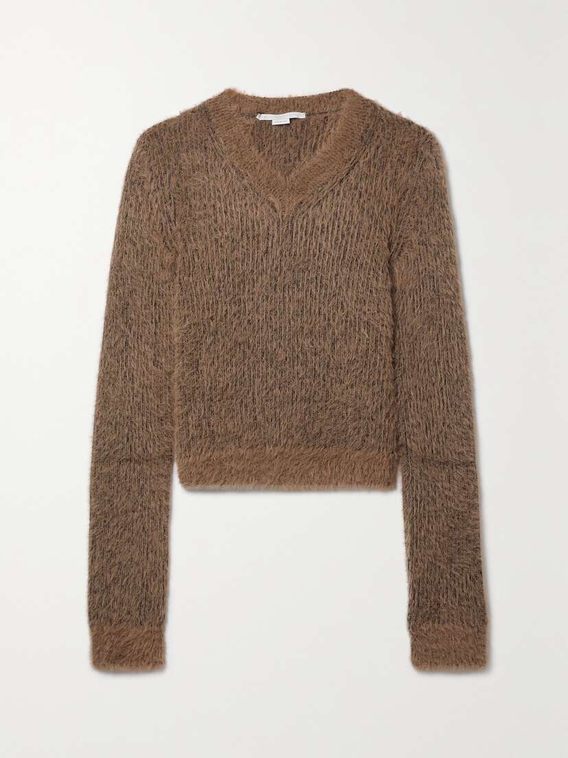 Stella McCartney + Net Sustain Ribbed Brushed Knitted Sweater -  - x large