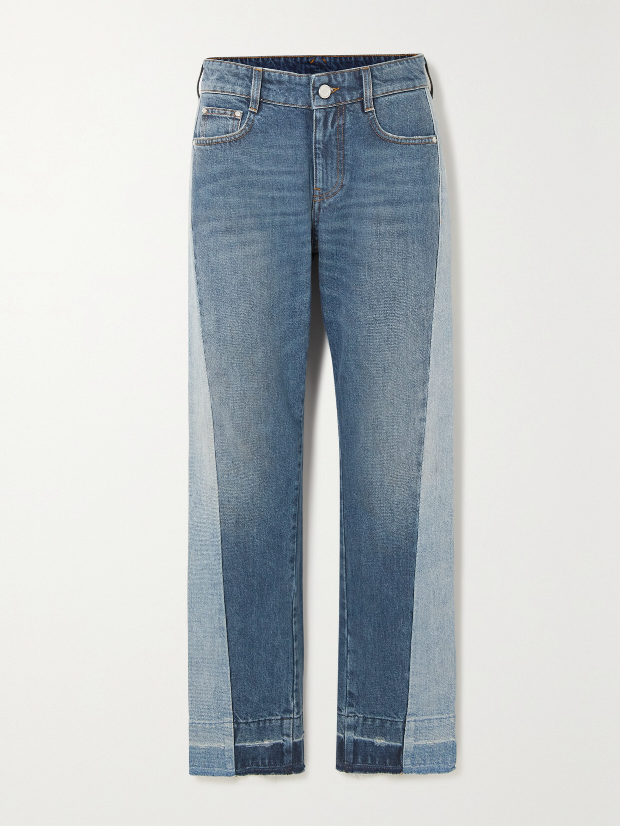 Stella McCartney + Net Sustain Paneled High-rise Slim-leg Jeans