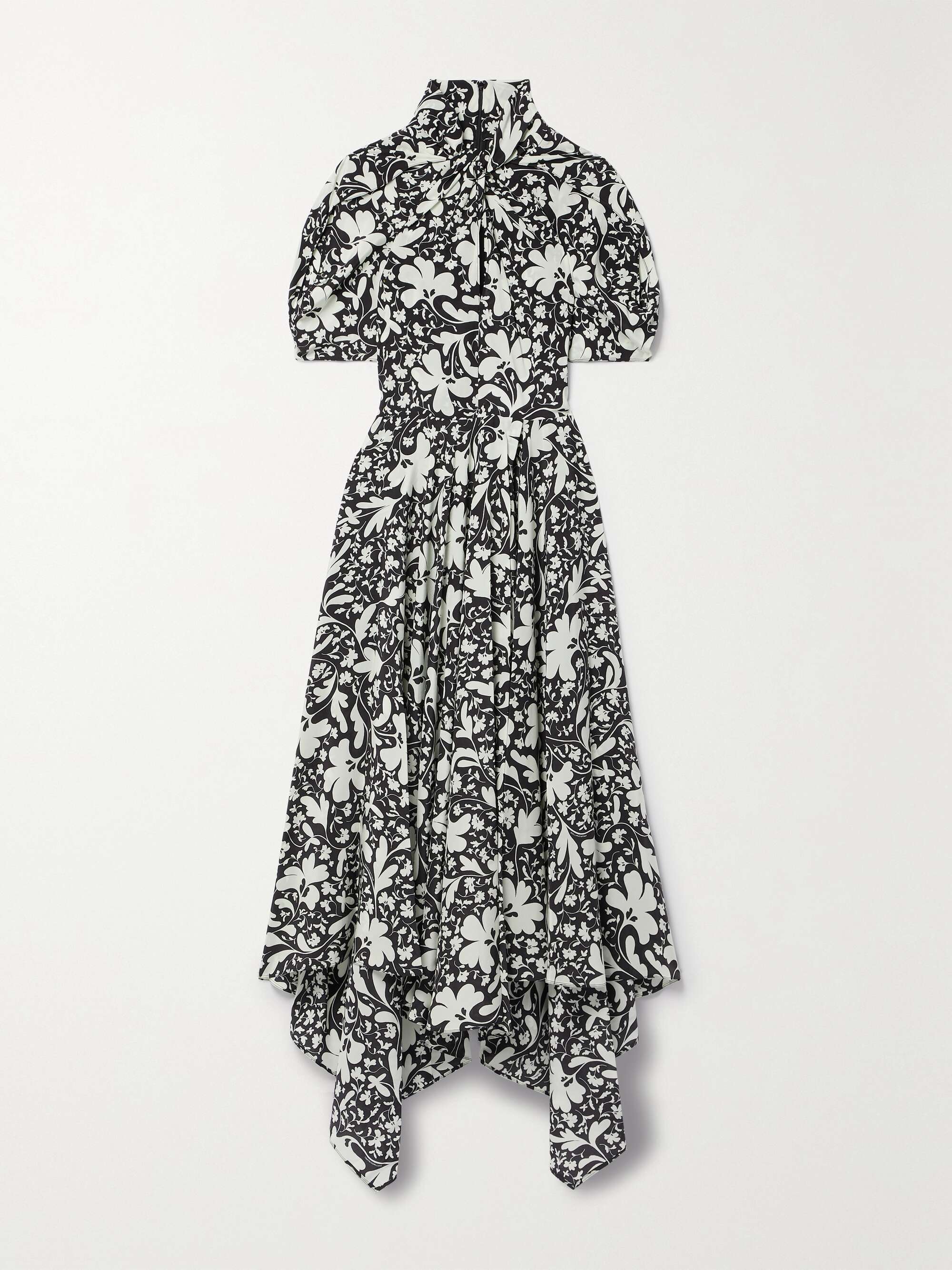STELLA MCCARTNEY NET SUSTAIN asymmetric draped floral print silk