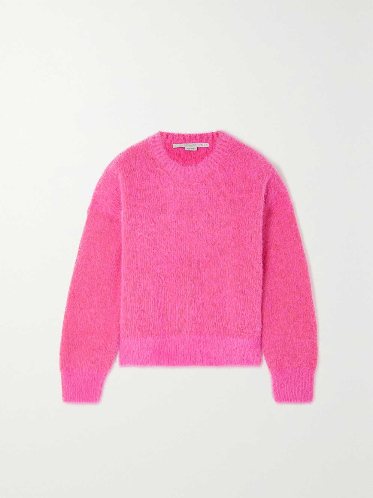 Stella Mccartney + Net Sustain Brushed-knit Sweater In Pink