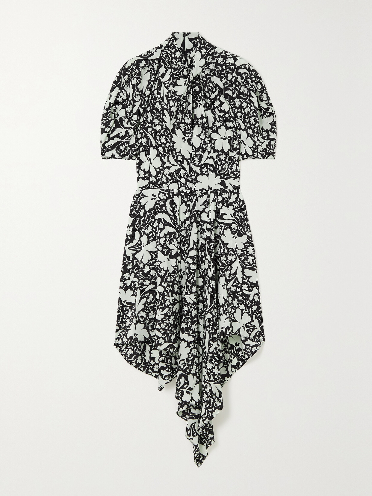 Stella McCartney + Net Sustain Floral-print Silk-crepe Mini Dress - Black
