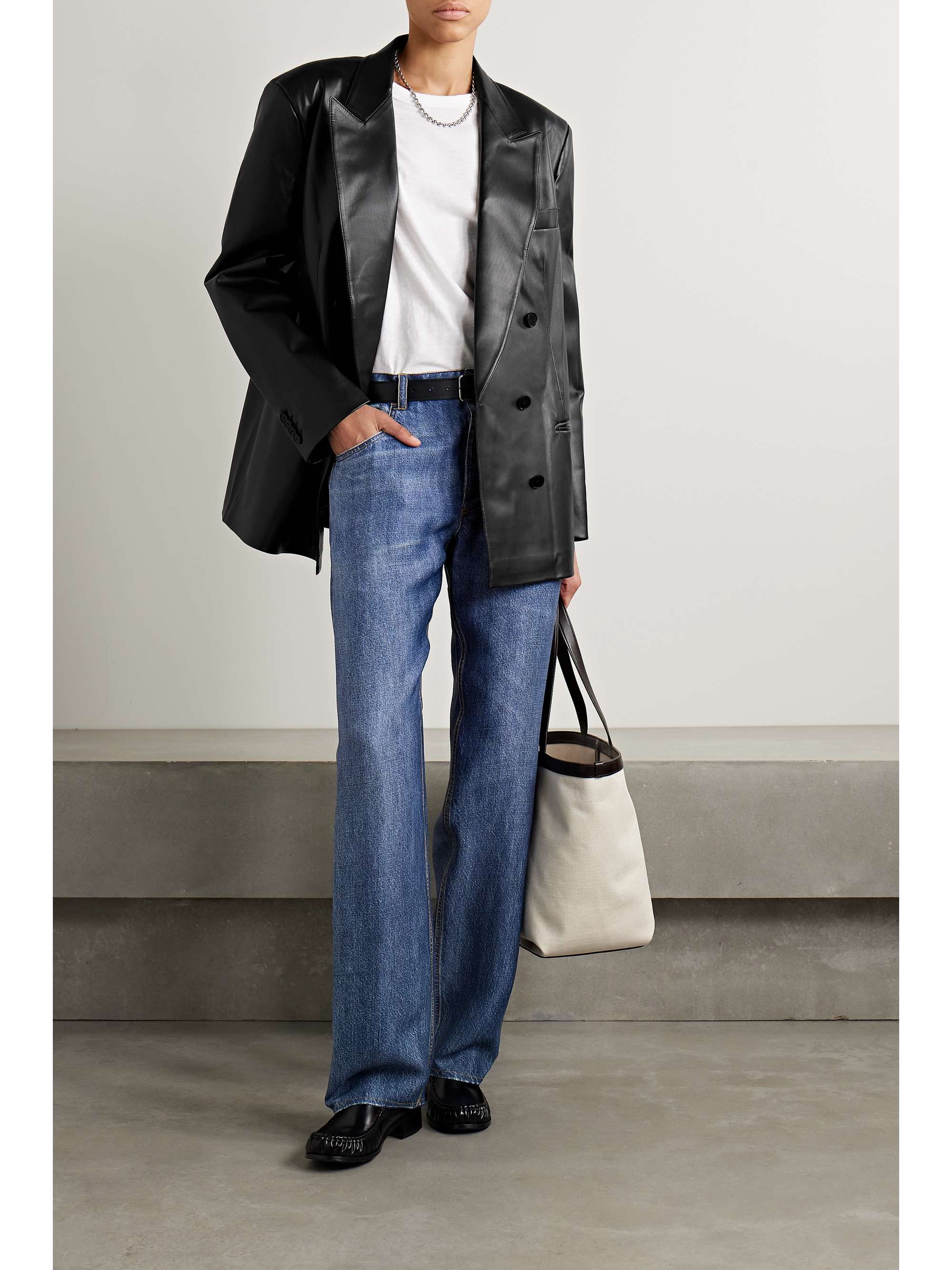STELLA MCCARTNEY + NET SUSTAIN oversized double-breasted