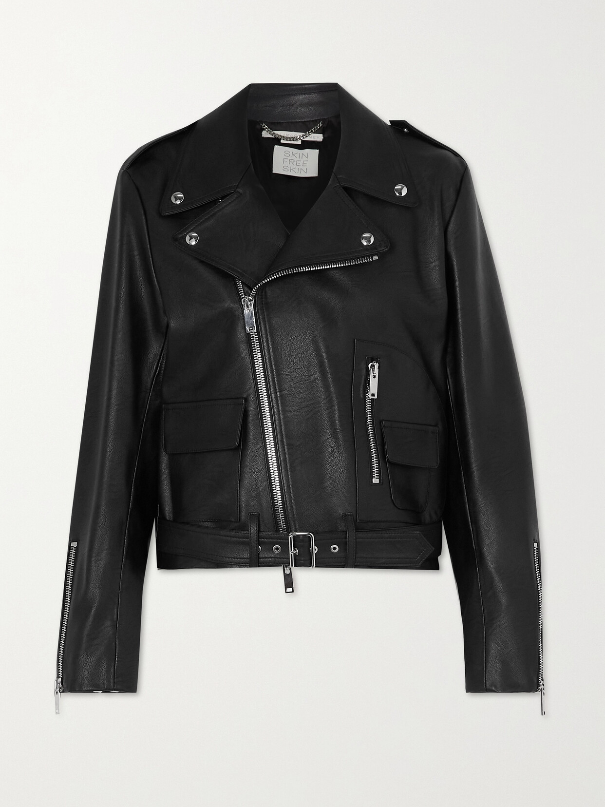 Stella McCartney - + Net Sustain Recycled-vegetarian Leather Biker Jacket - Black