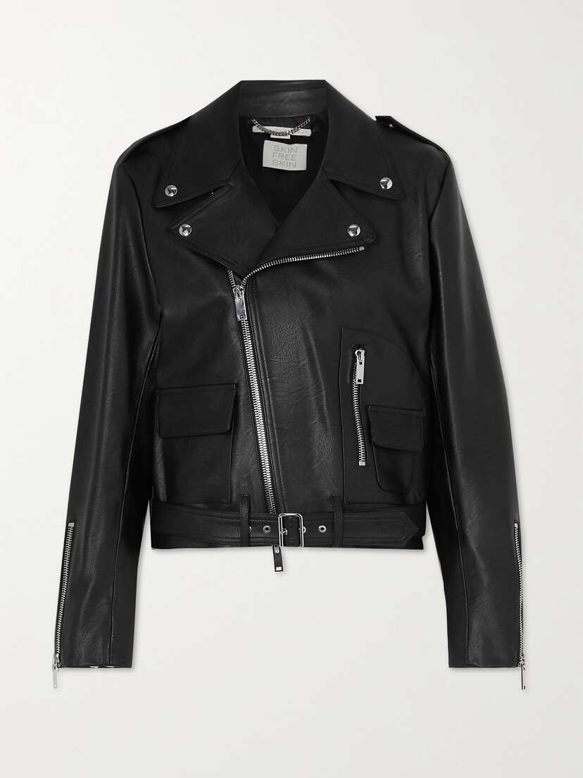 Stella McCartney + Net Sustain Recycled-vegetarian Leather Biker Jacket
