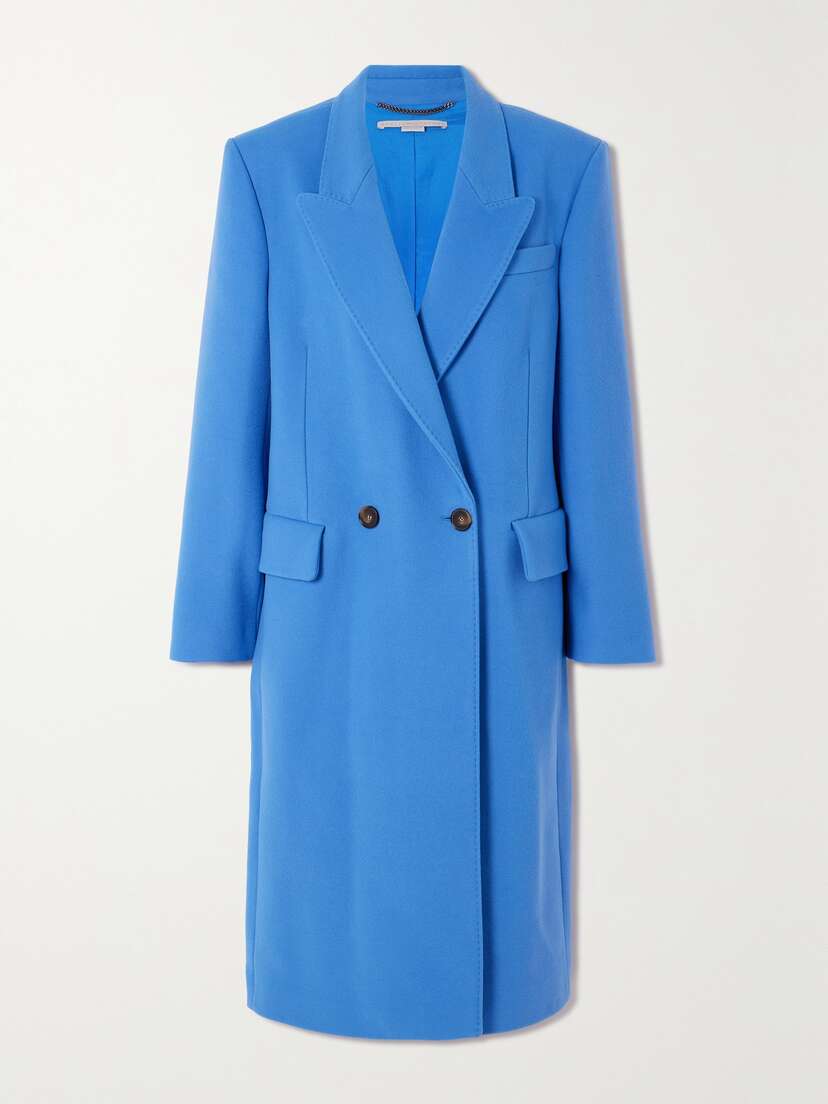 Stella McCartney + Net Sustain Double-breasted Wool Coat