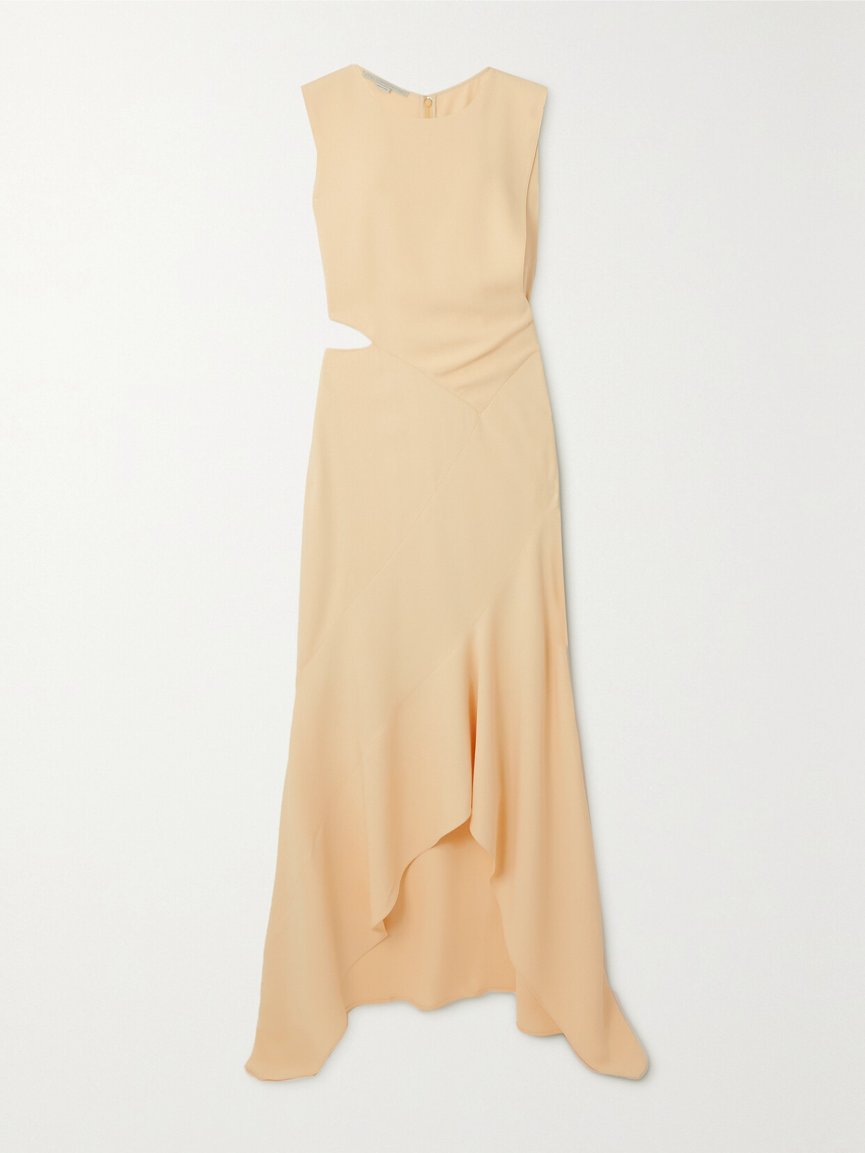 Stella McCartney + Net Sustain Asymmetric Cutout Stretch-crepe Gown - Cream