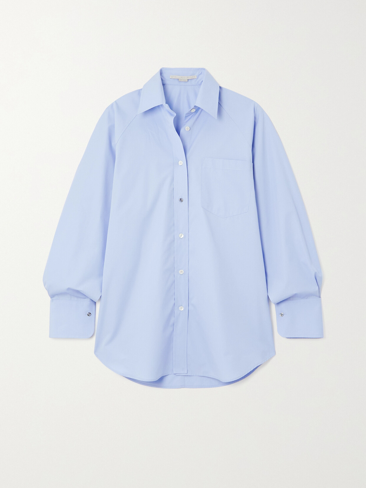 Stella McCartney - + Net Sustain Oversized Cotton-poplin Shirt - Blue