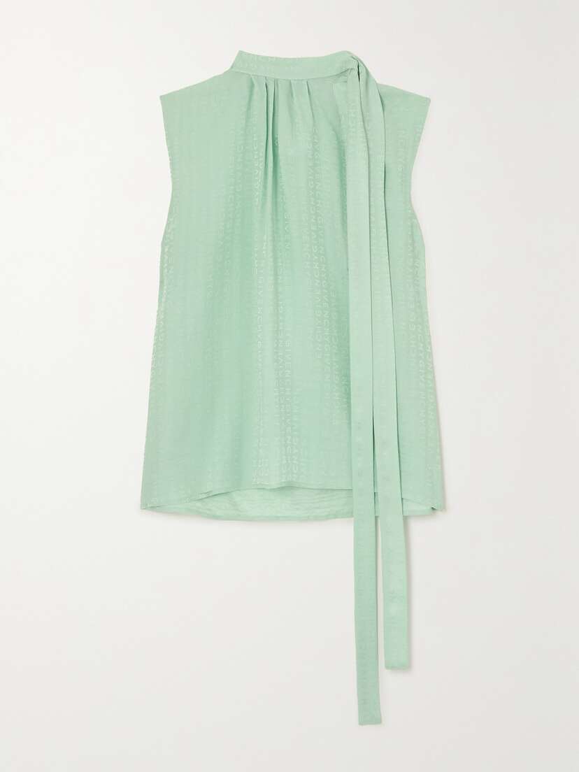 Givenchy Tie-detailed Silk-jacquard Blouse