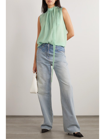 Givenchy Tie-detailed silk-jacquard blouse