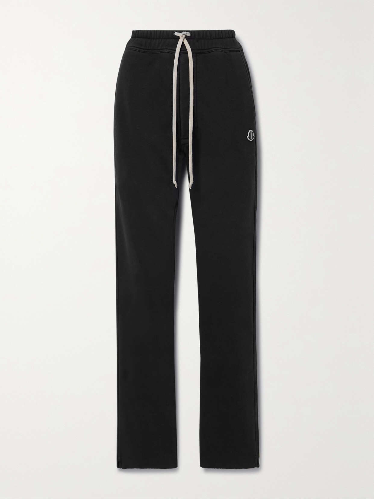 Moncler - Cotton-blend Jersey Track Pants - Black