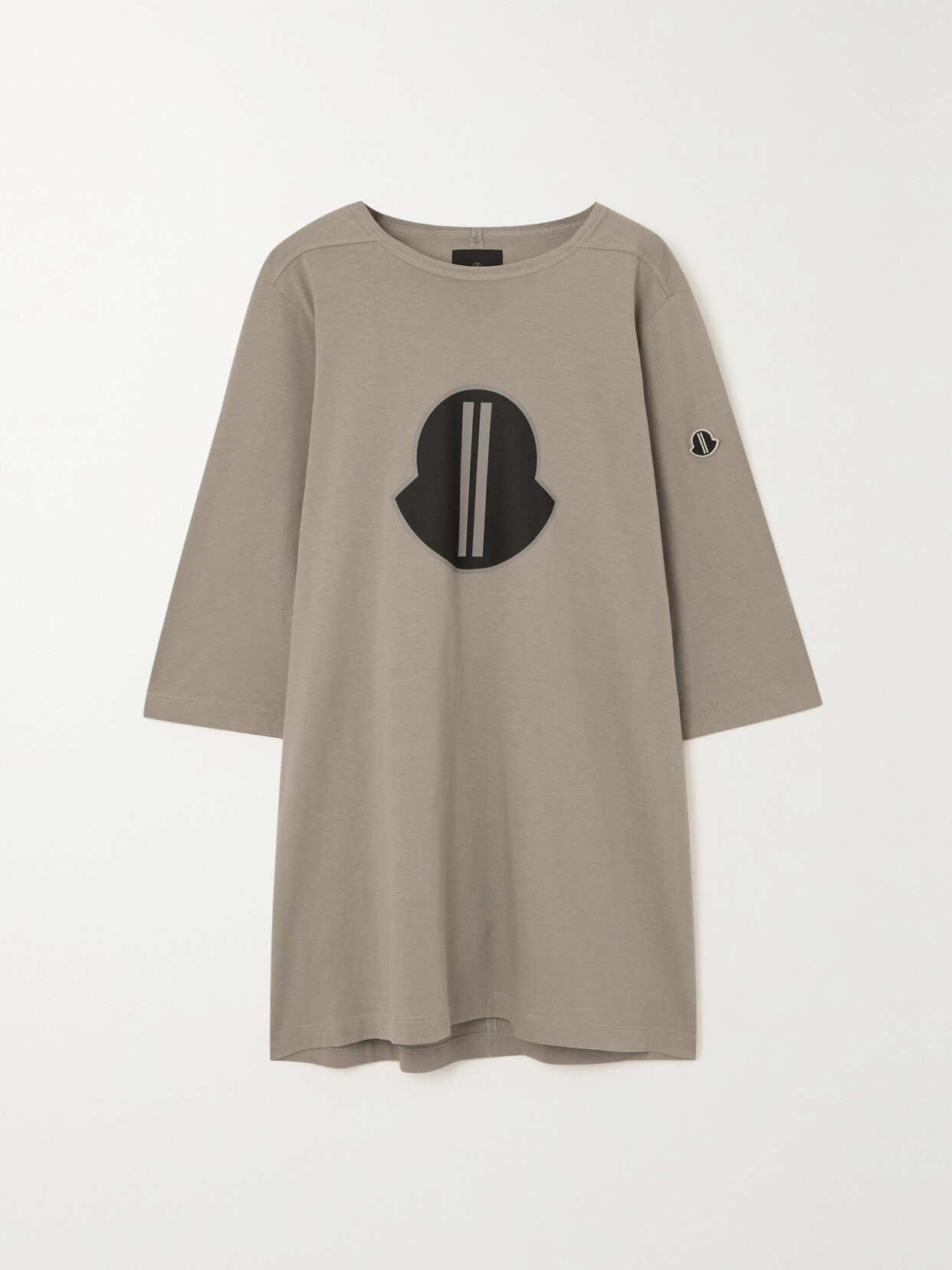 Moncler - Printed Cotton-jersey T-shirt - Neutrals