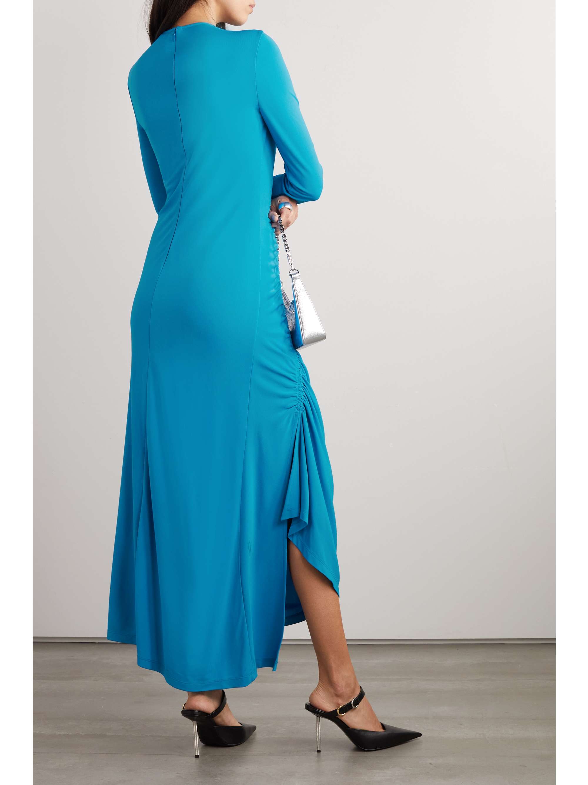 GIVENCHY Ruched knitted maxi dress