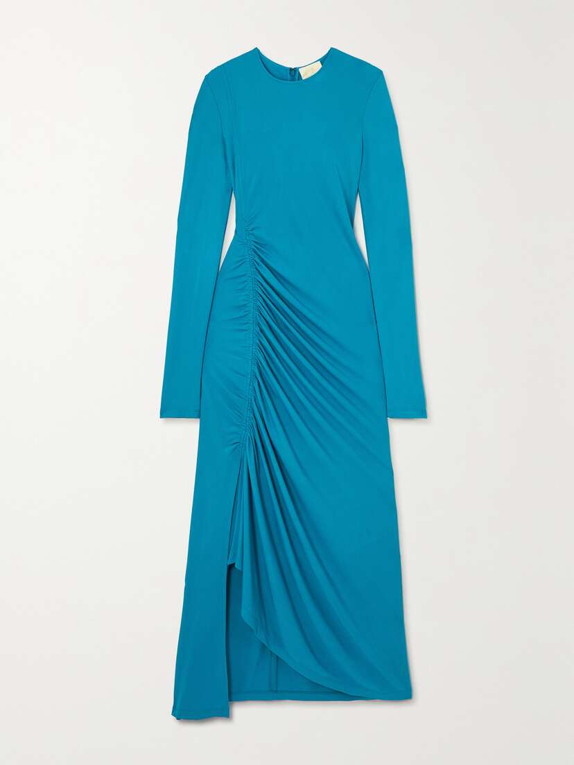 Givenchy Ruched Knitted Maxi Dress