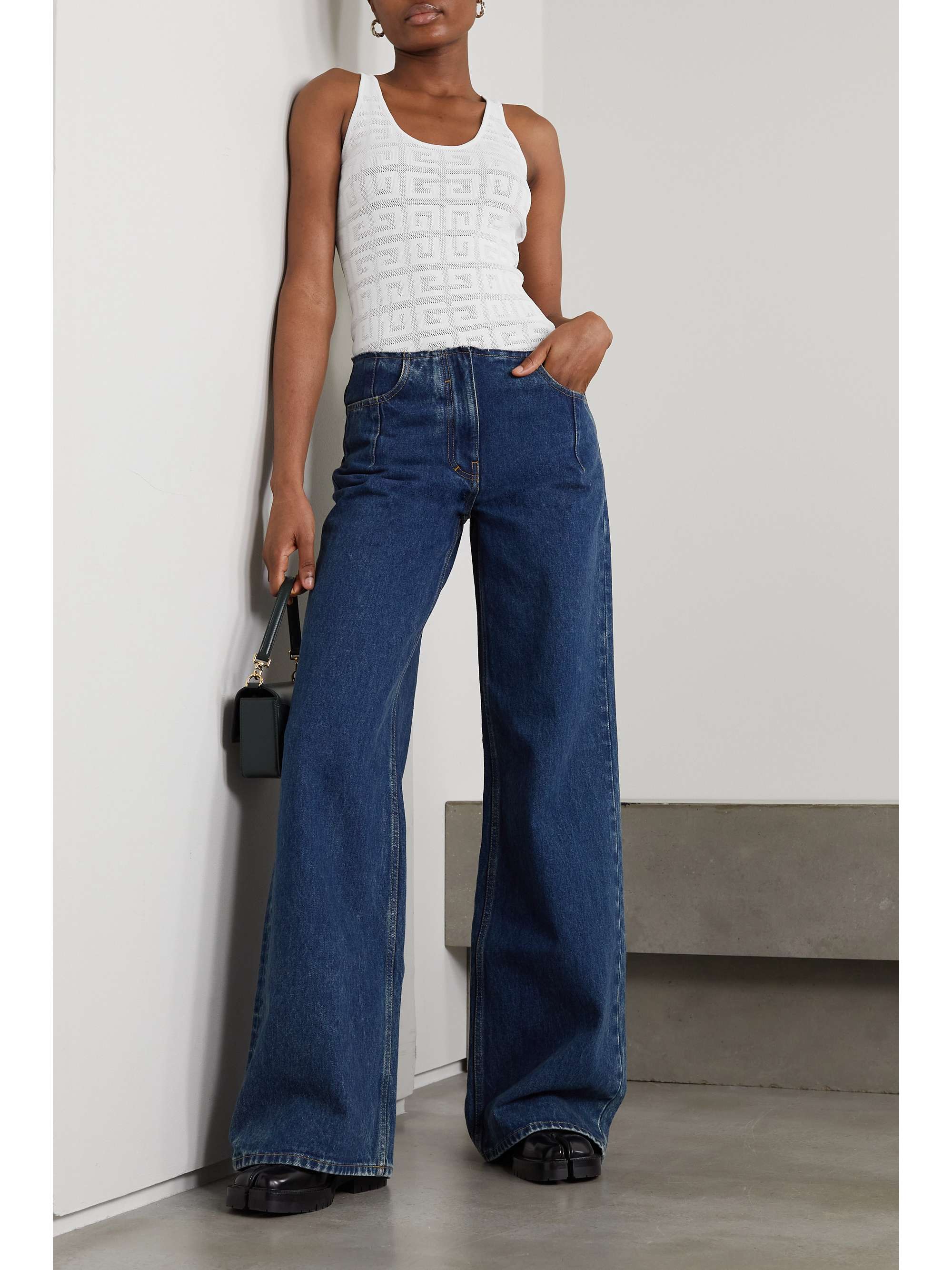 Jacquard-knit tank