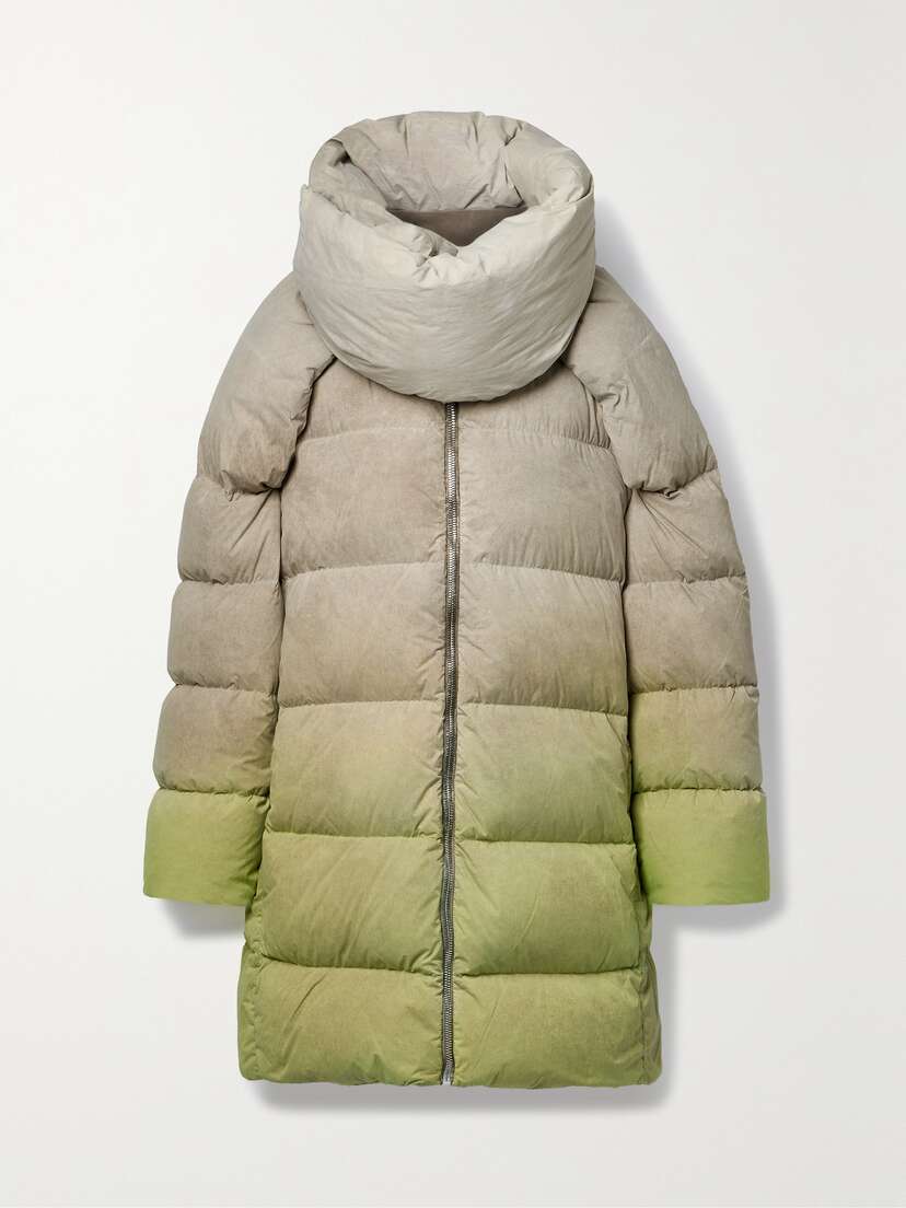 Rick Owens Convertible Dégradé Quilted Shell Down Jacket