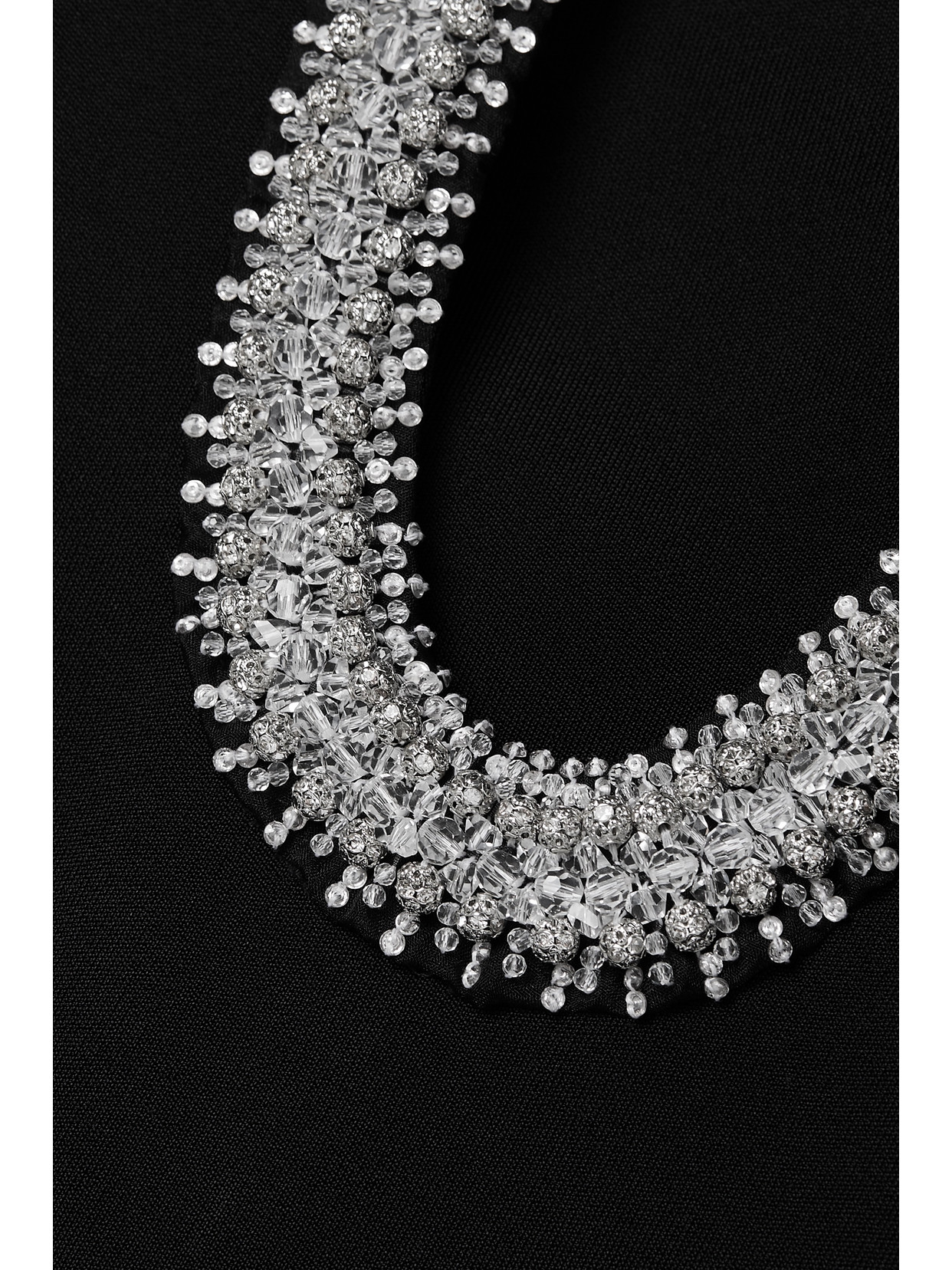 Givenchy Evening Dress In Knit With Pearls And Crystals In Black