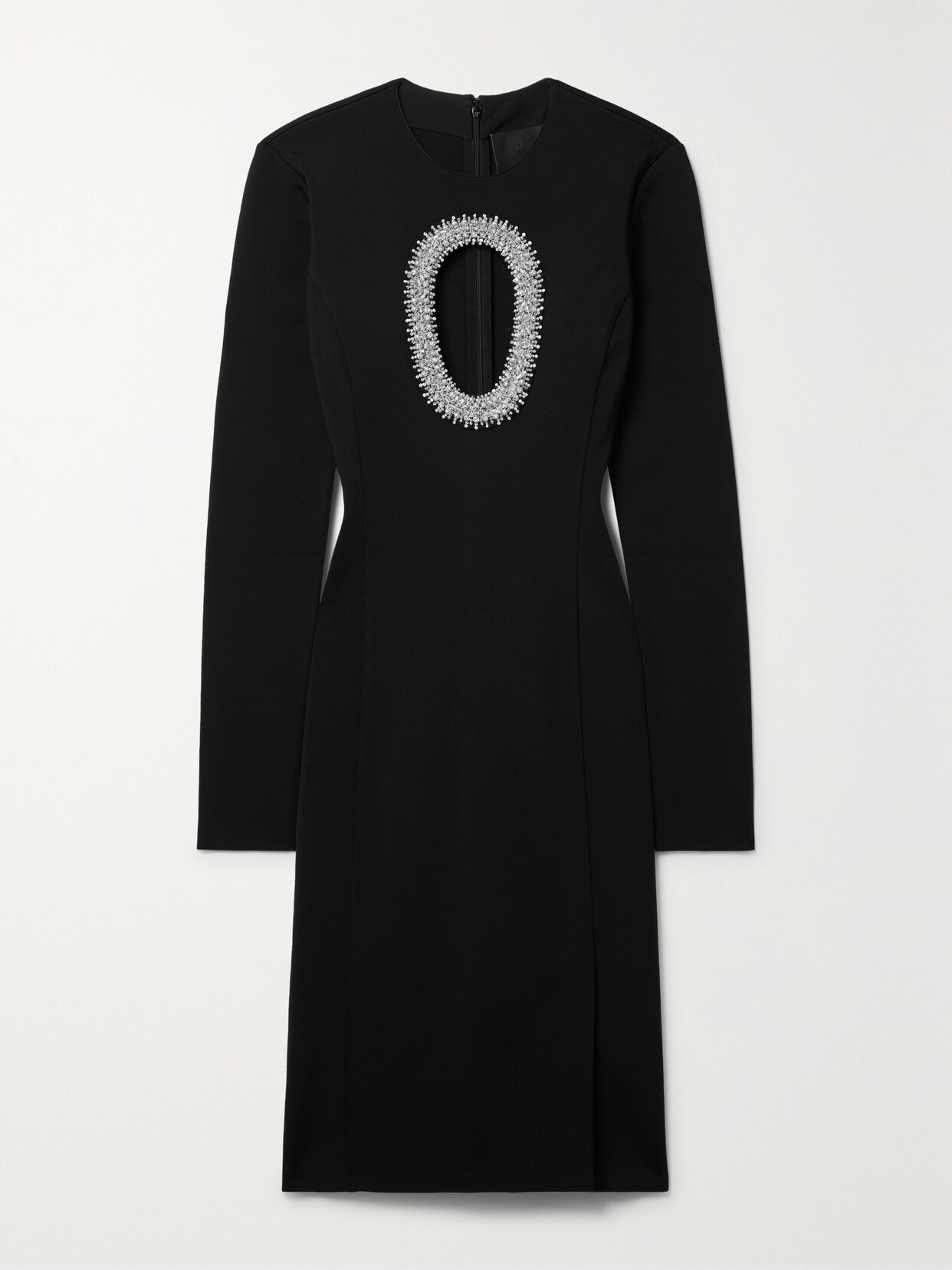 Givenchy Evening Dress In Knit With Pearls And Crystals In Black