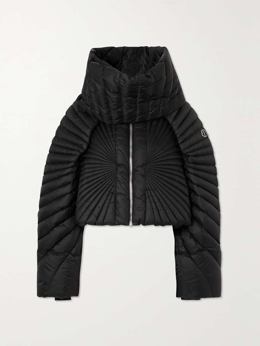 Rick Owens Radiance Convertible Cropped Quilted Shell Down Jacket